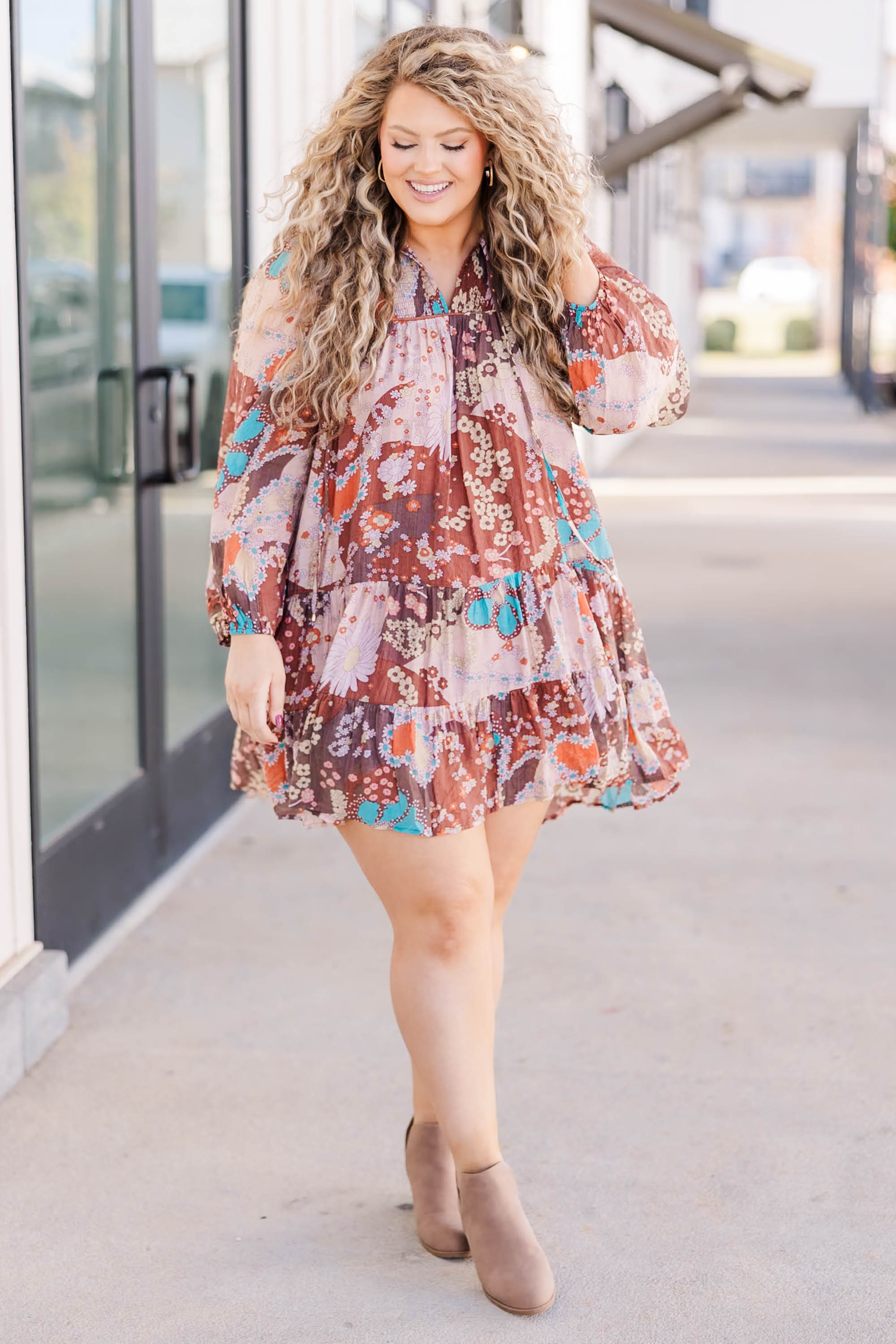Trust Your Vibes Dress, Brown