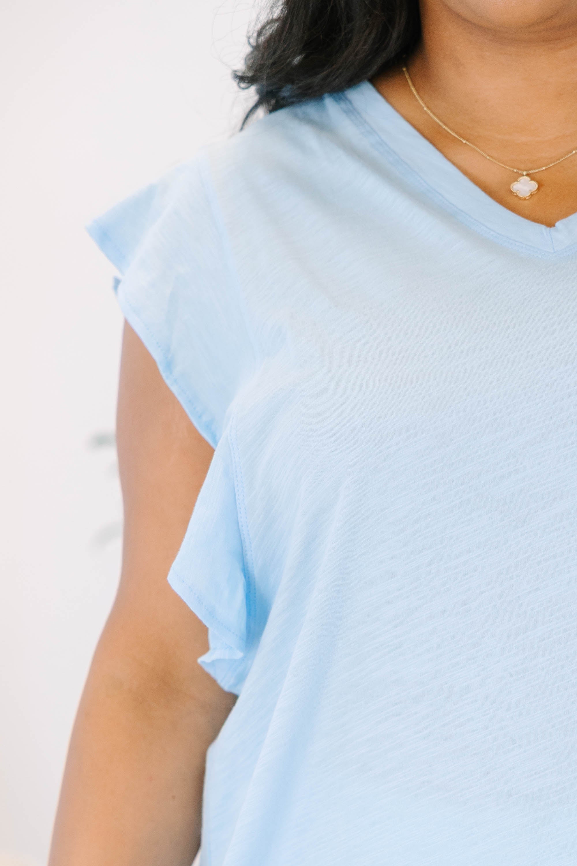 Truth Be Told Top, Light Blue