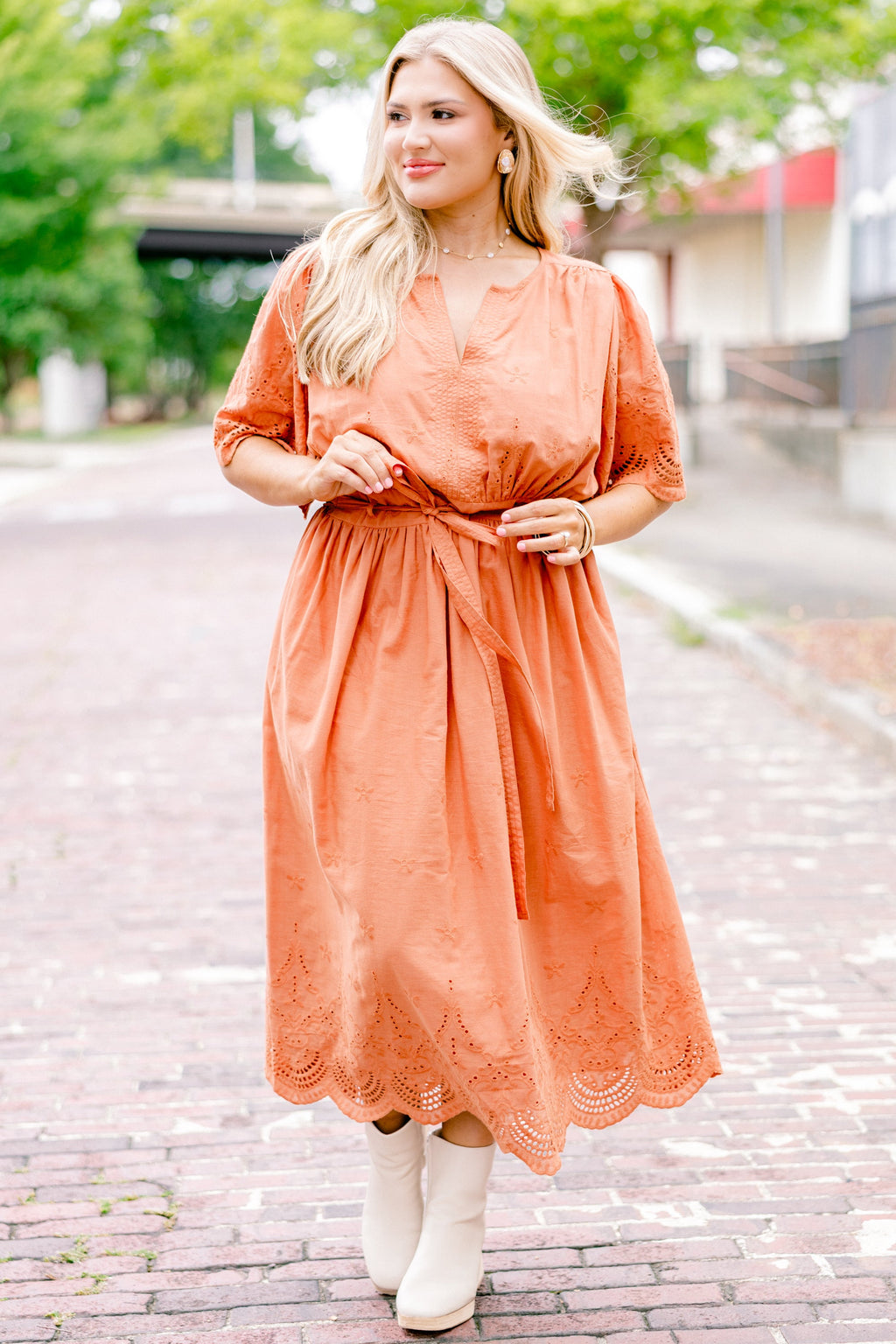Try And Guess Dress, Orange