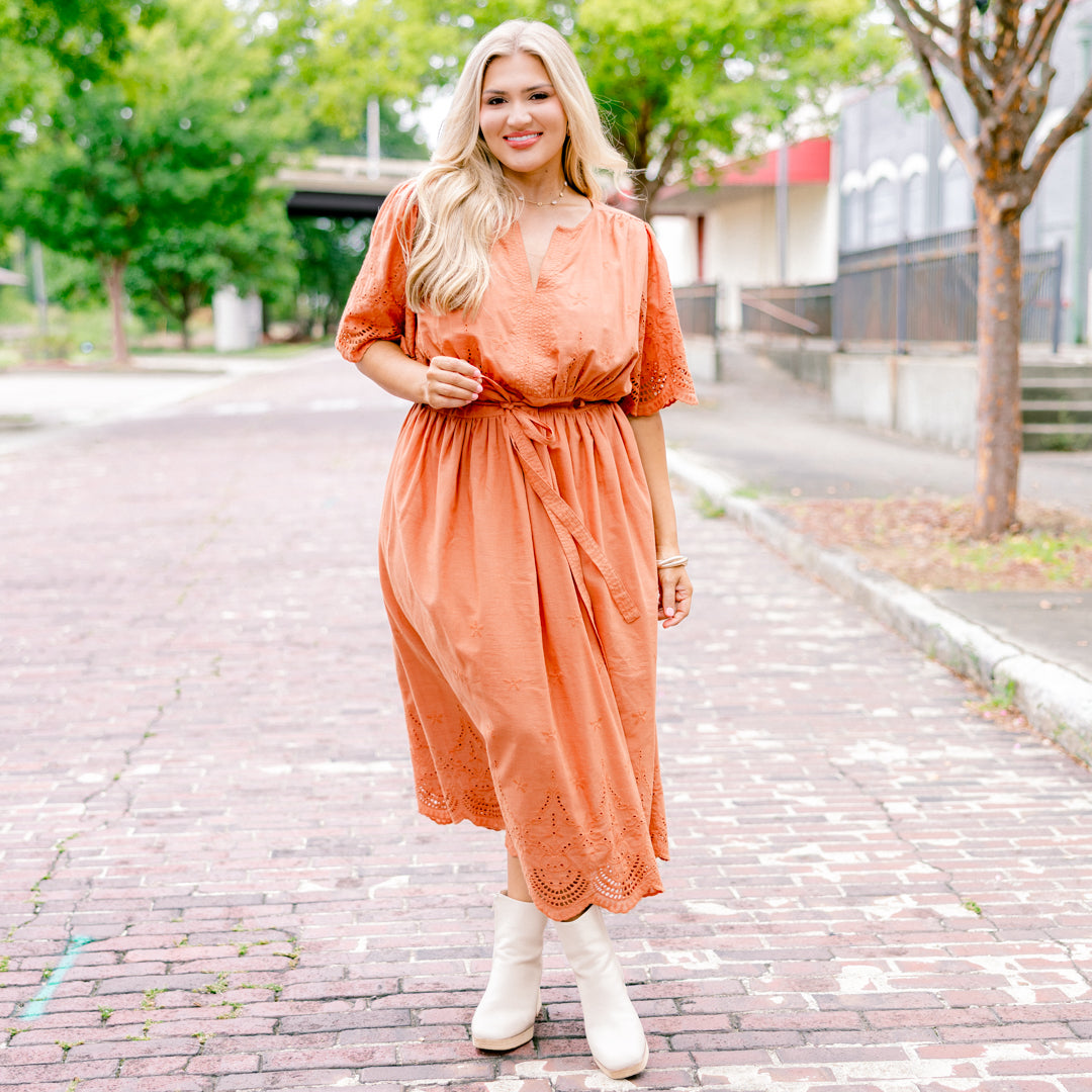 Try And Guess Dress, Orange
