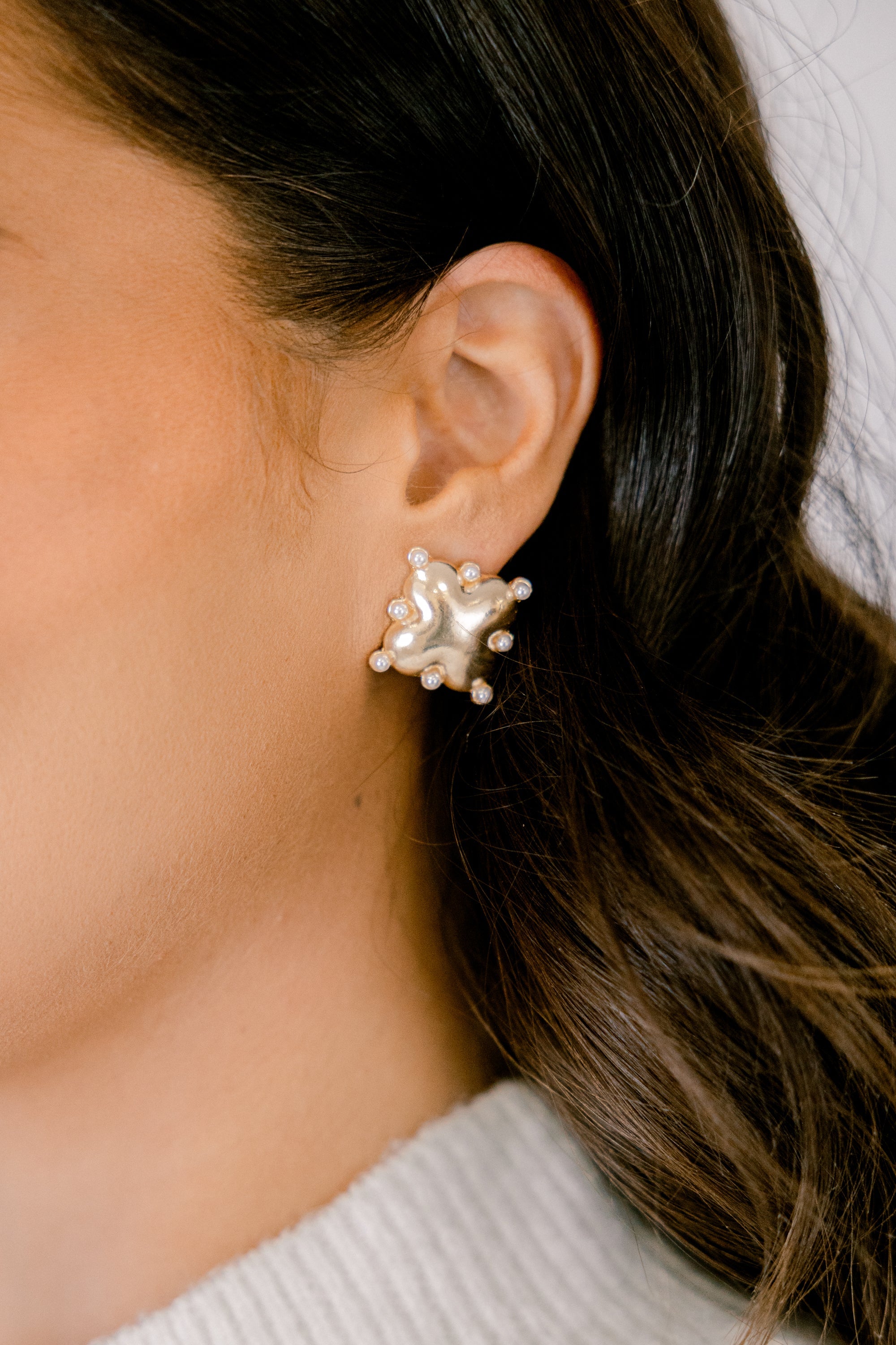 Try To Find It Earrings, Gold