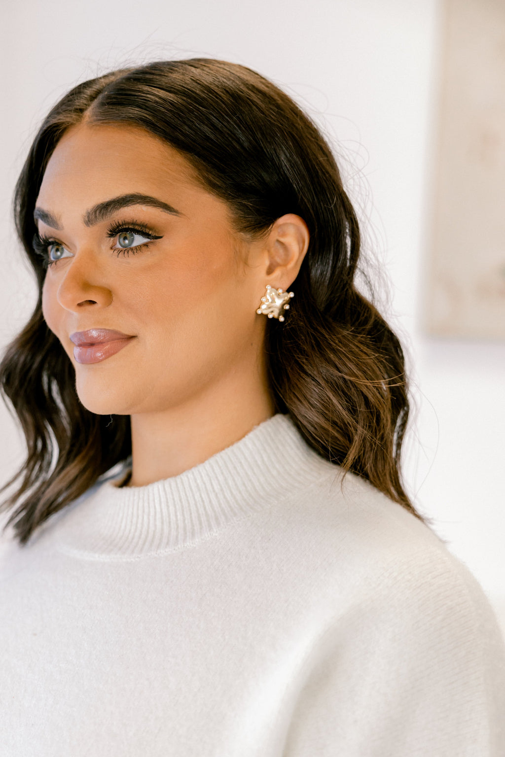 Try To Find It Earrings, Gold