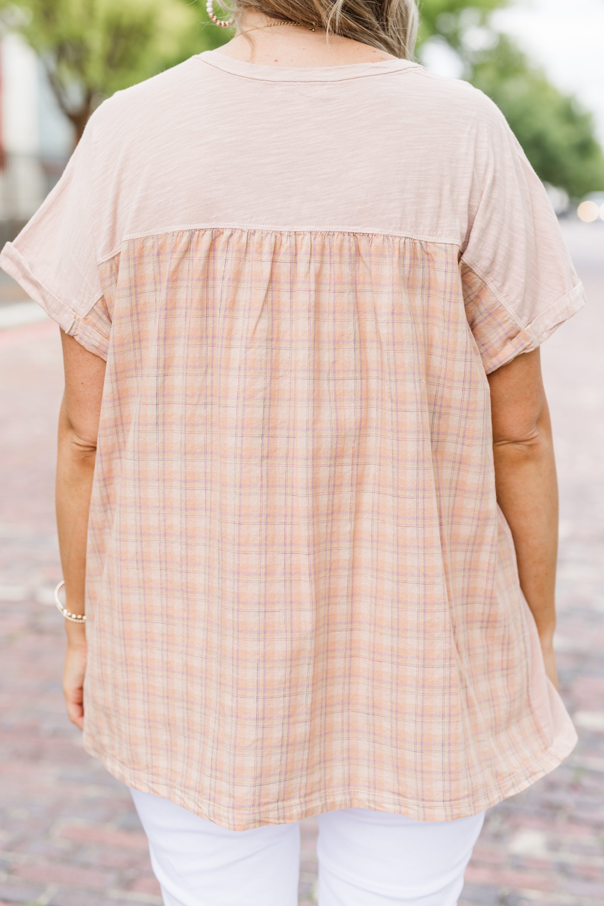 Two Steps Behind Top, Mauve