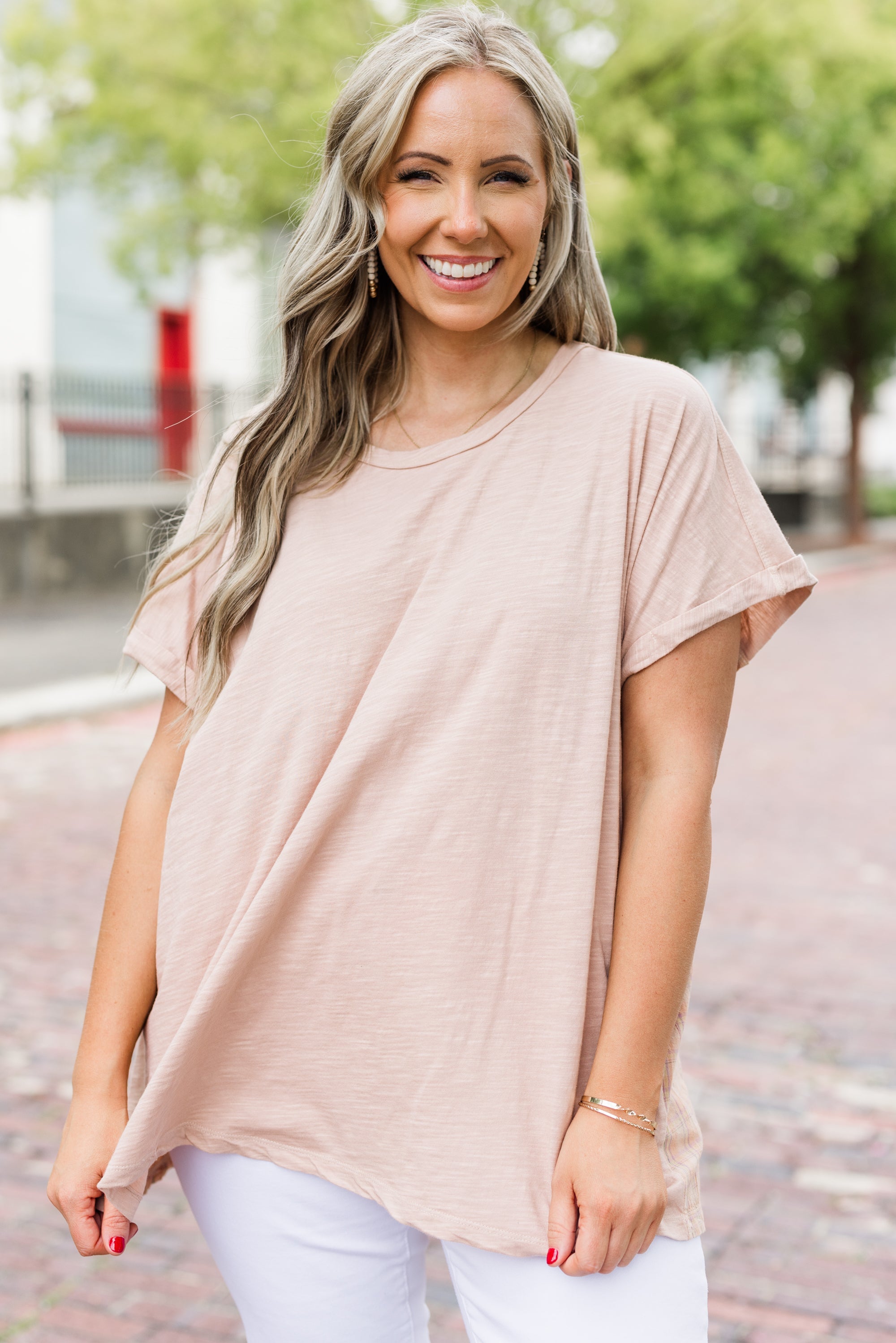Two Steps Behind Top, Mauve