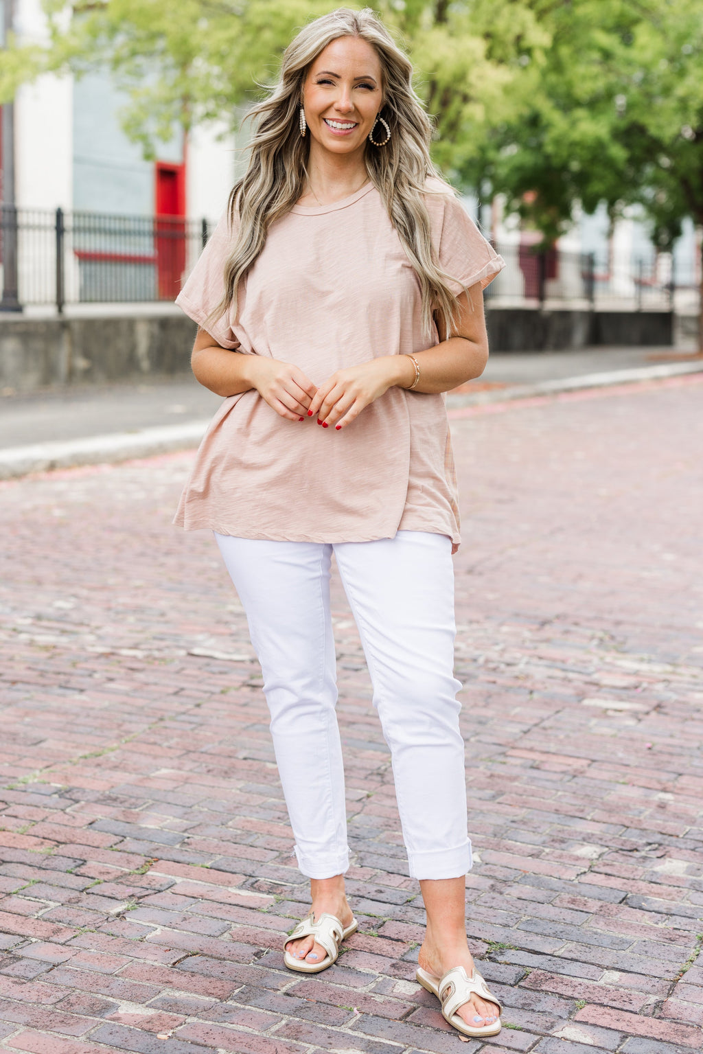 Two Steps Behind Top, Mauve