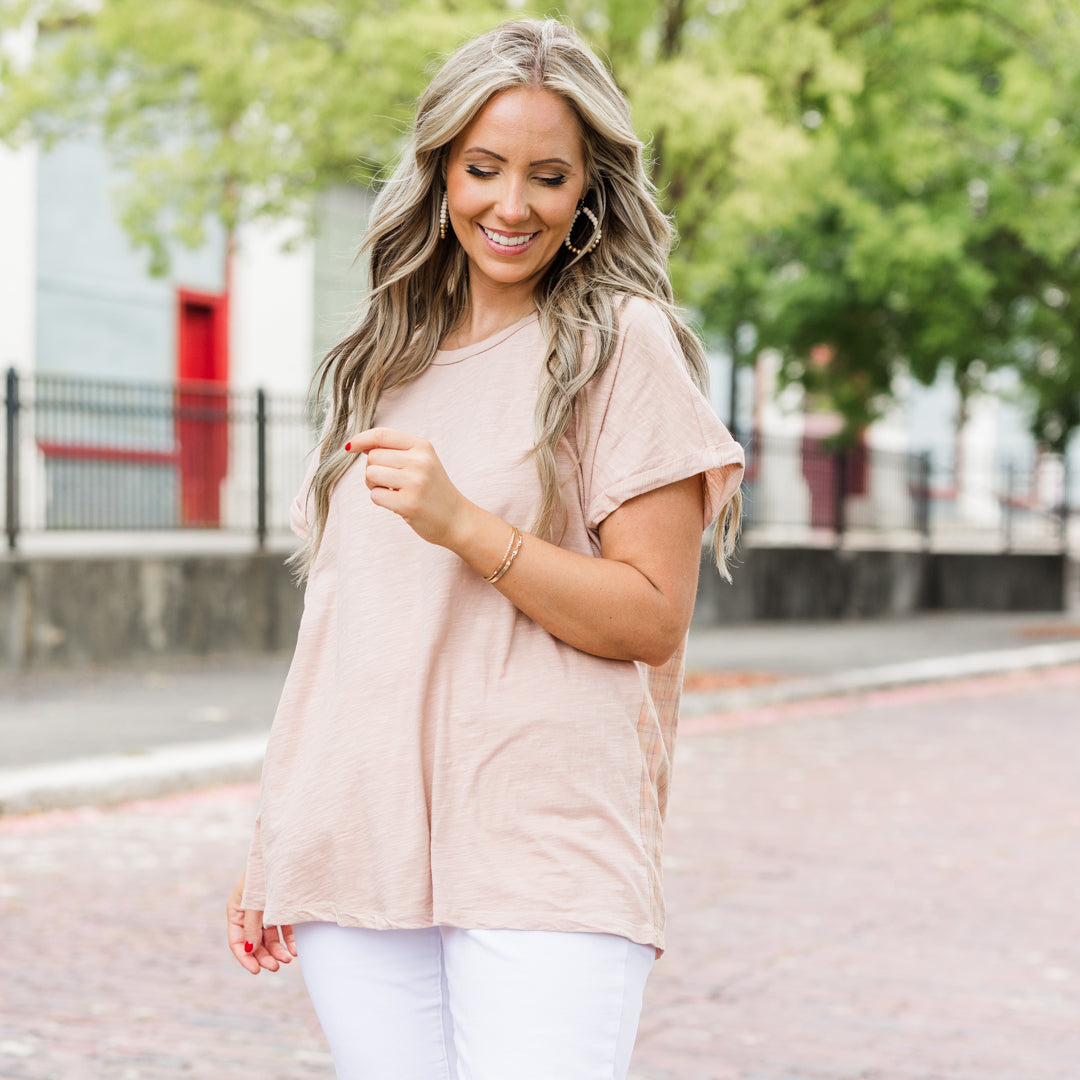 Two Steps Behind Top, Mauve