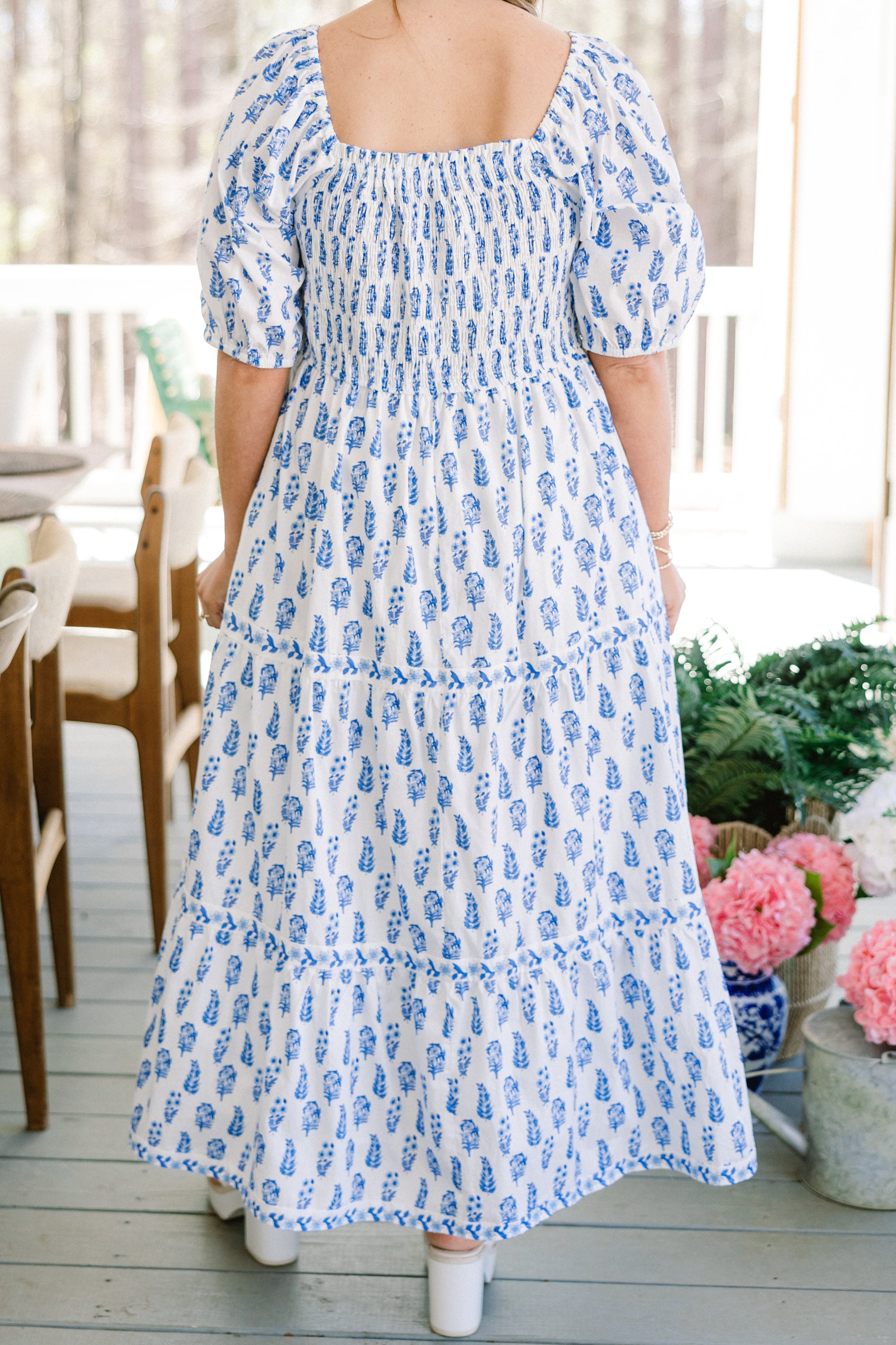 Under The Hibiscus Maxi Dress, Blue