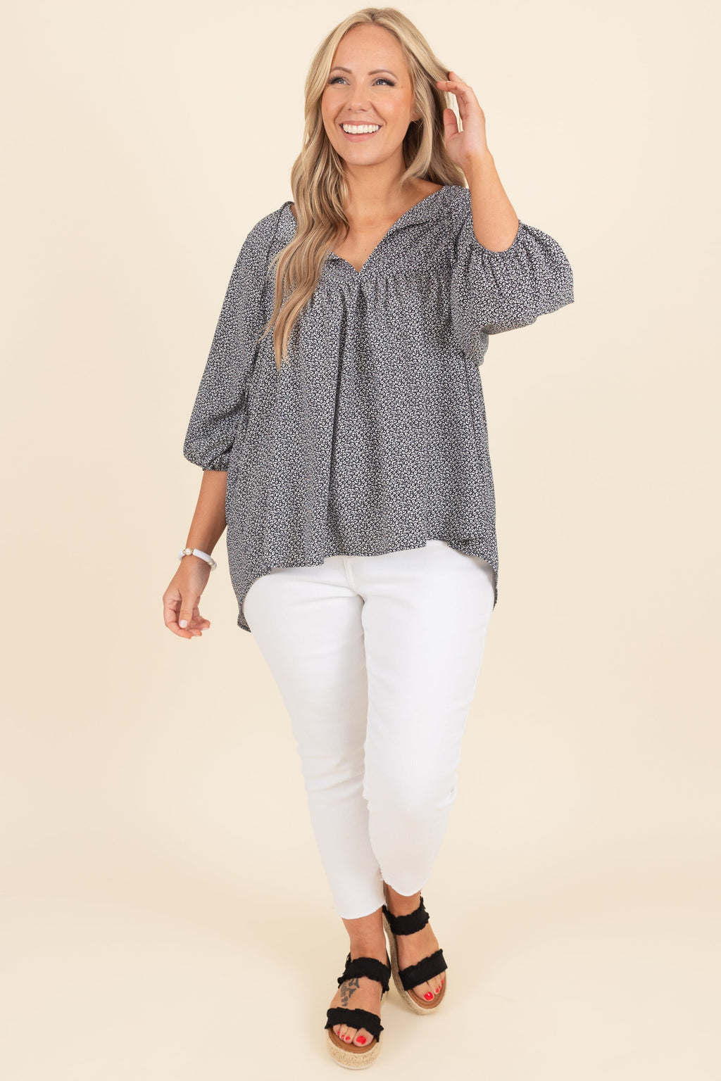 Under The Moon Top, Black