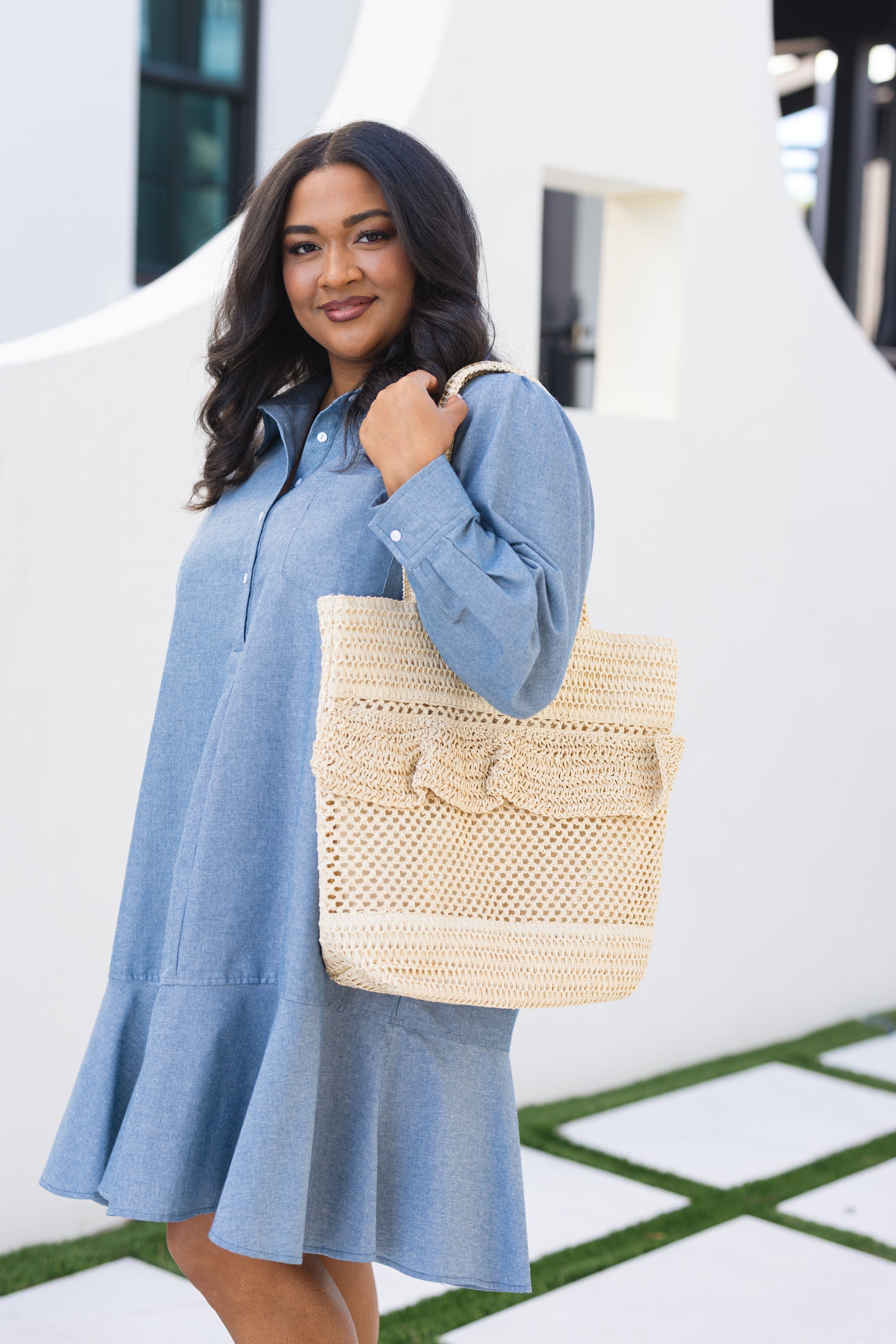 Under The Palm Shade Bag, Beige