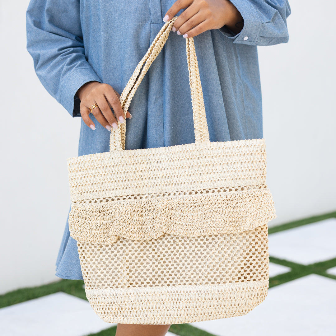 Under The Palm Shade Bag, Beige