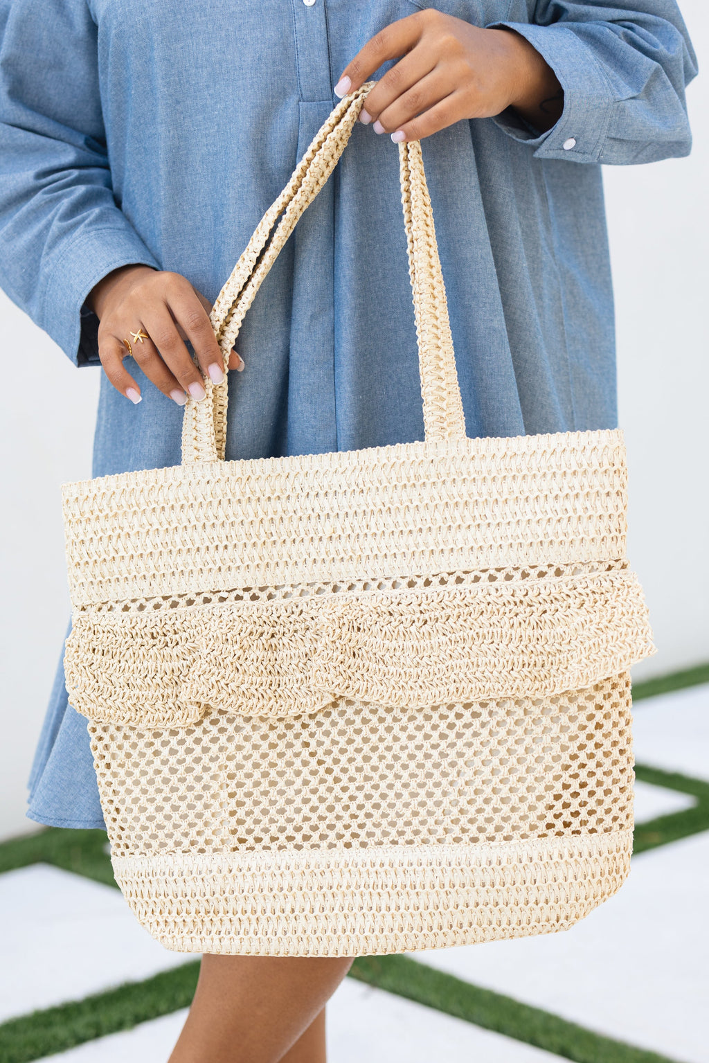 Under The Palm Shade Bag, Beige