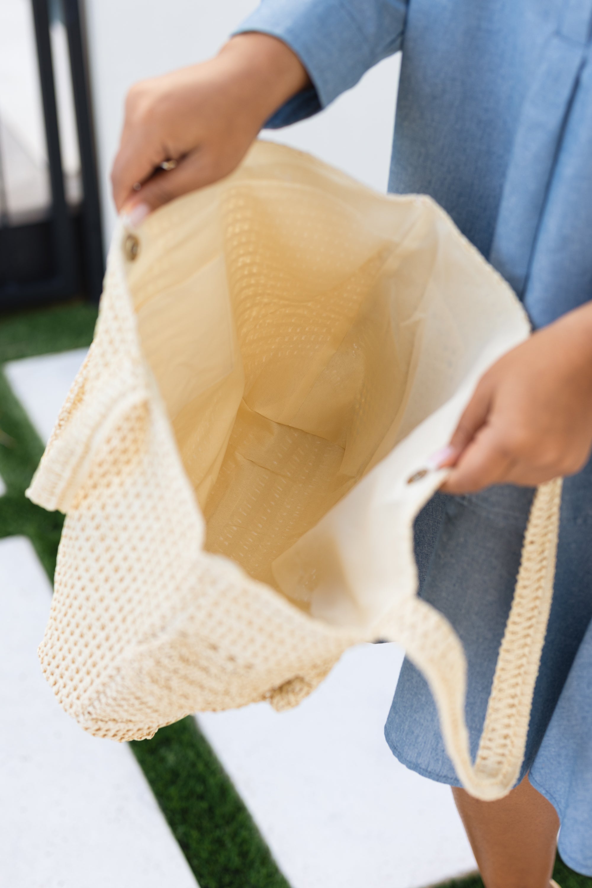 Under The Palm Shade Bag, Beige