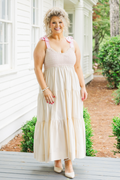 Midnight Garden Dress, Cream
