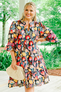 Sands Of Life Dress, Navy Floral