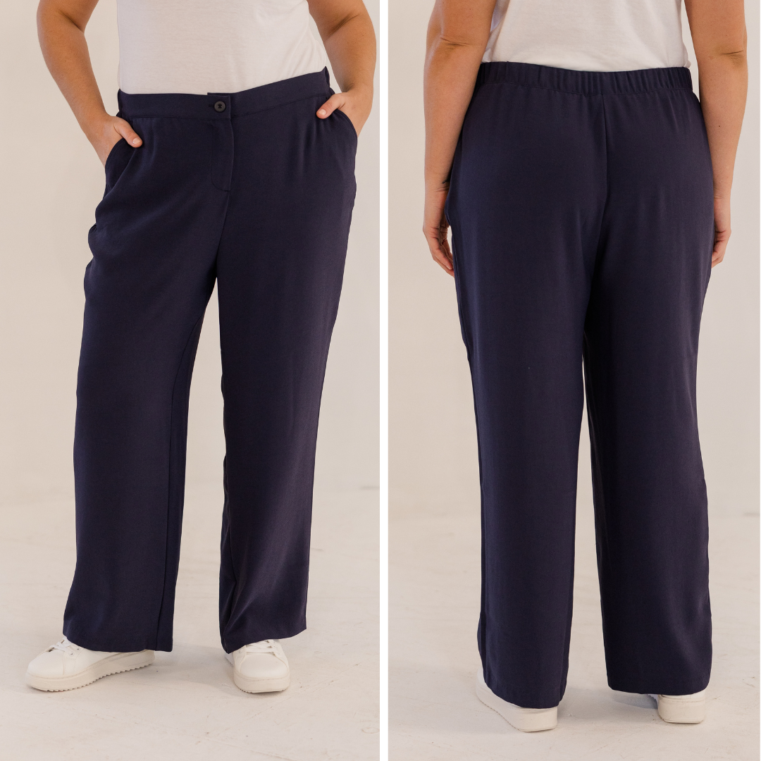Lena Straight Leg Pant, Ink Navy