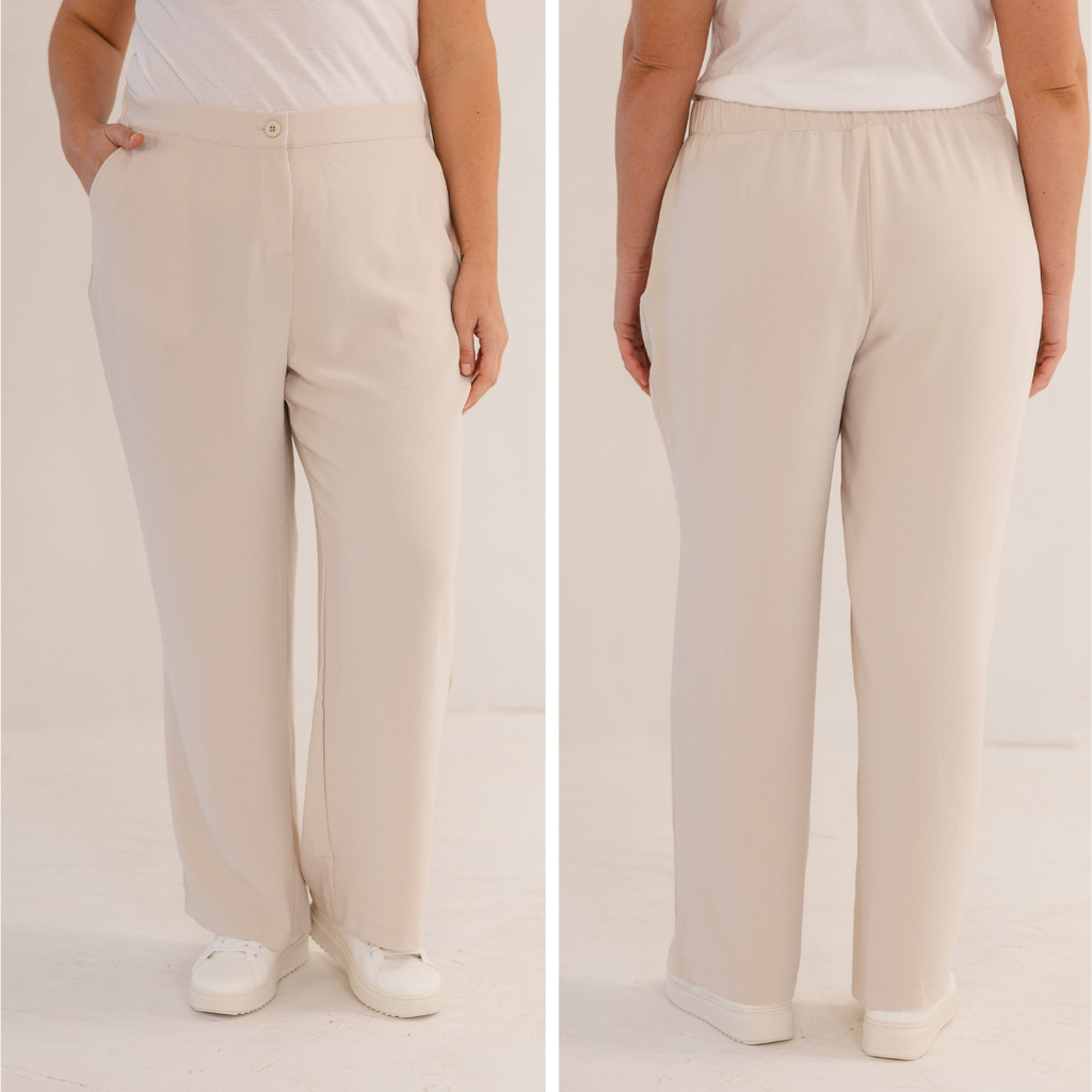 Lena Straight Leg Pant, Stone