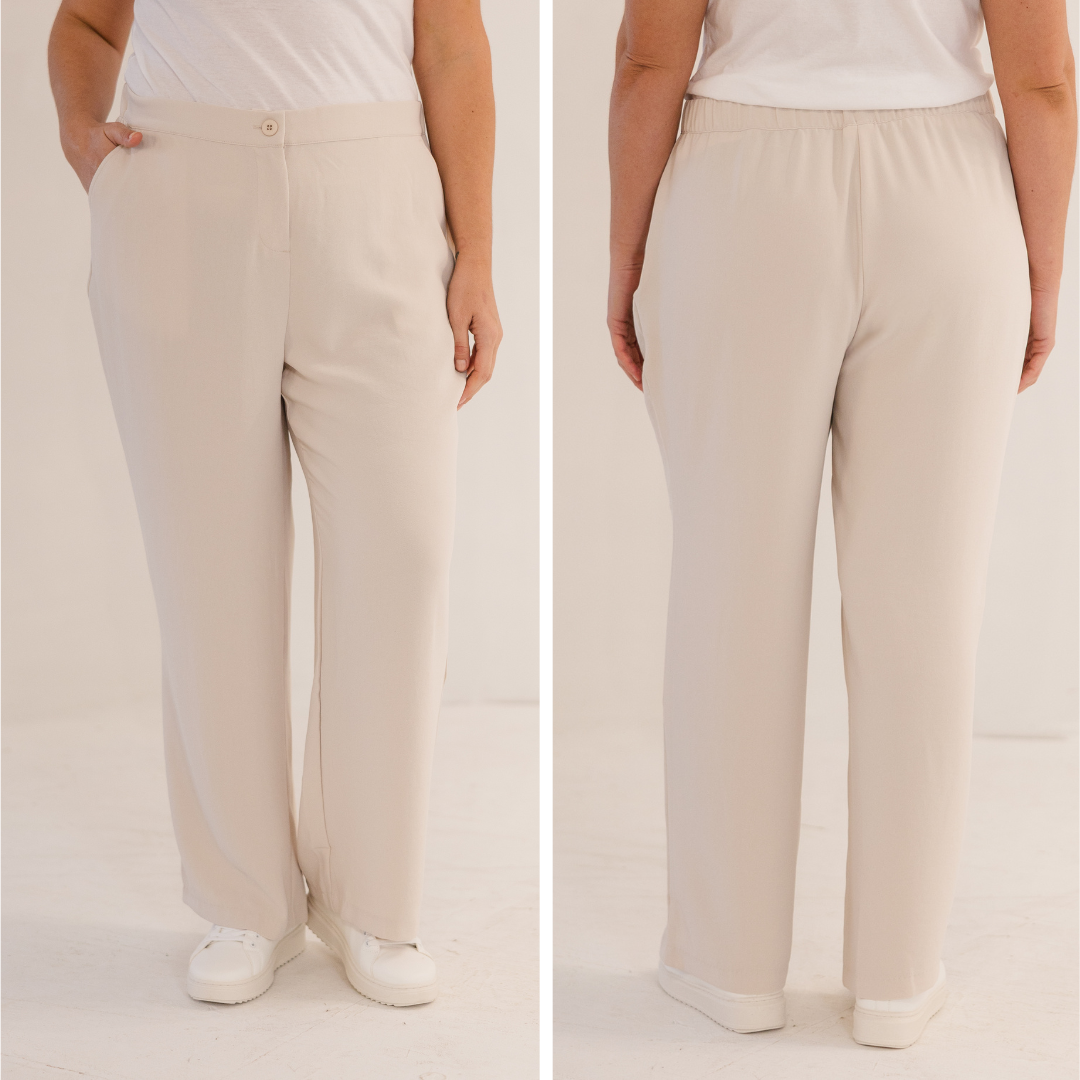 Lena Straight Leg Pant, Stone