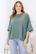 Comfortable Charm Top, Dark Forest