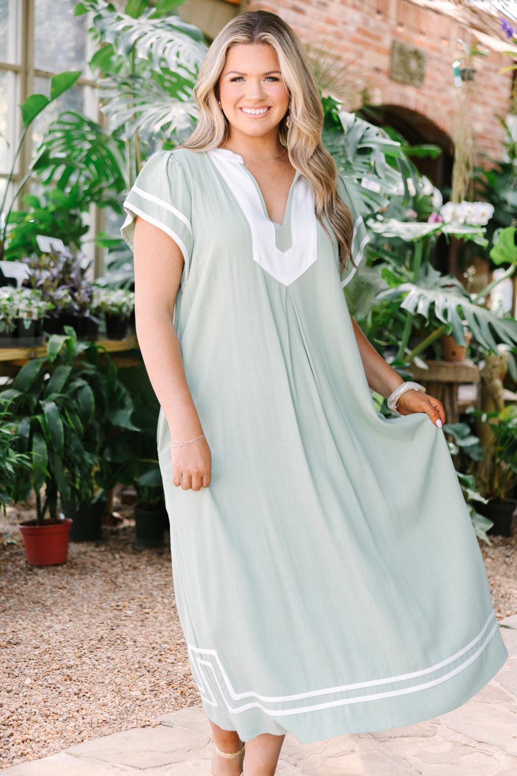 Cute With A Kick Dress, Sage