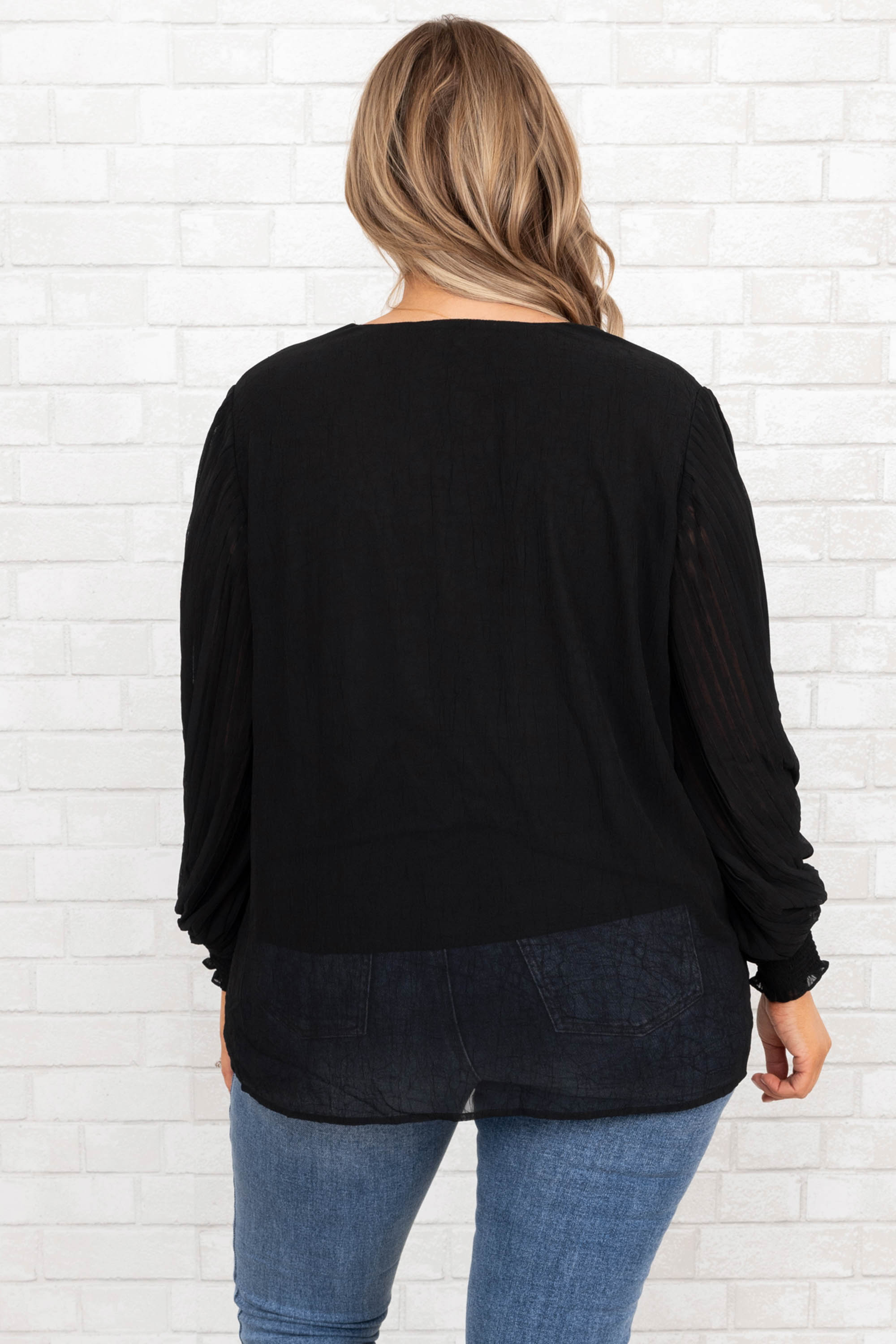 Unwritten Moments Blouse, Black