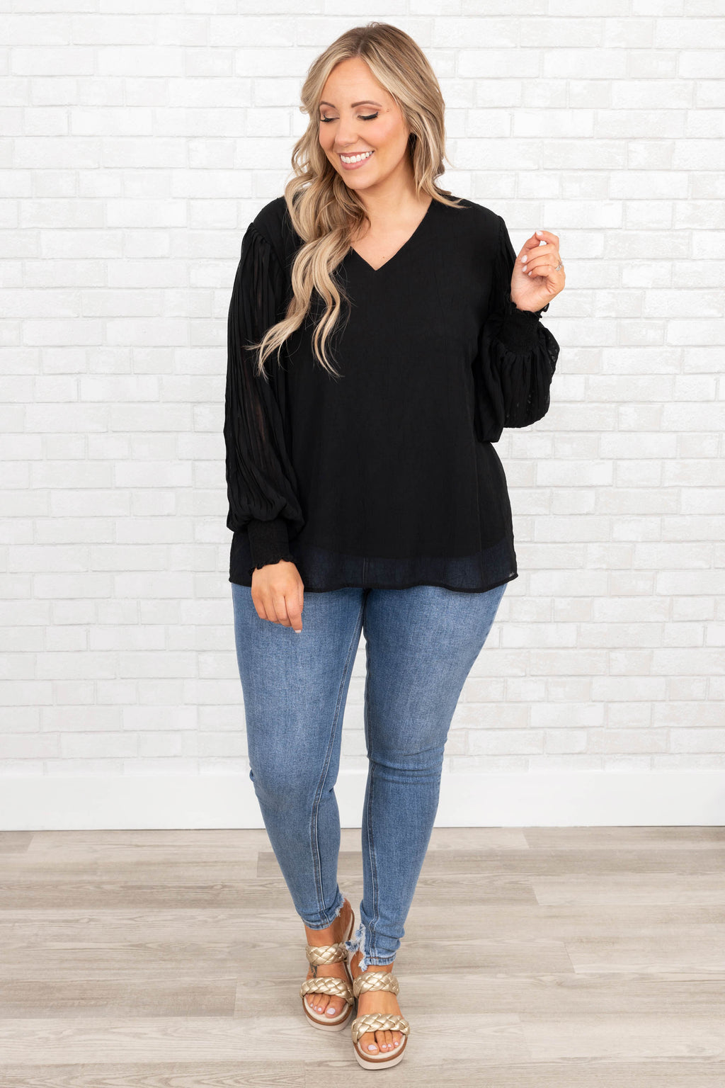 Unwritten Moments Blouse, Black