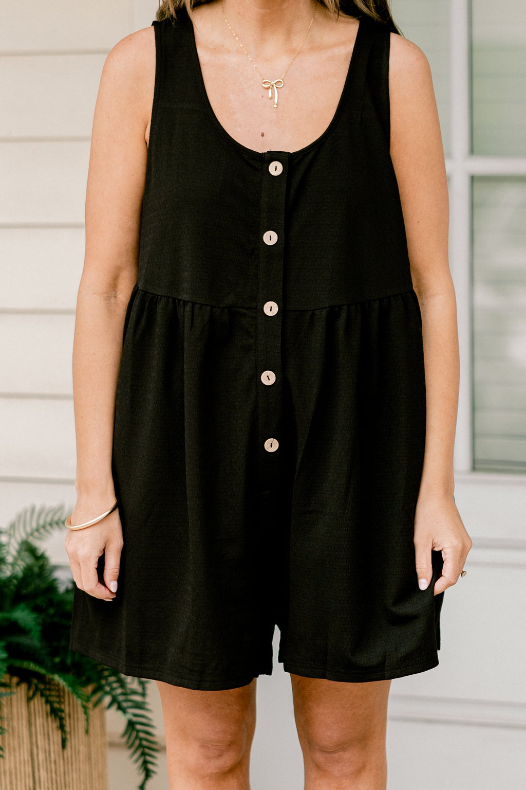 Urban Wonders Romper, Black