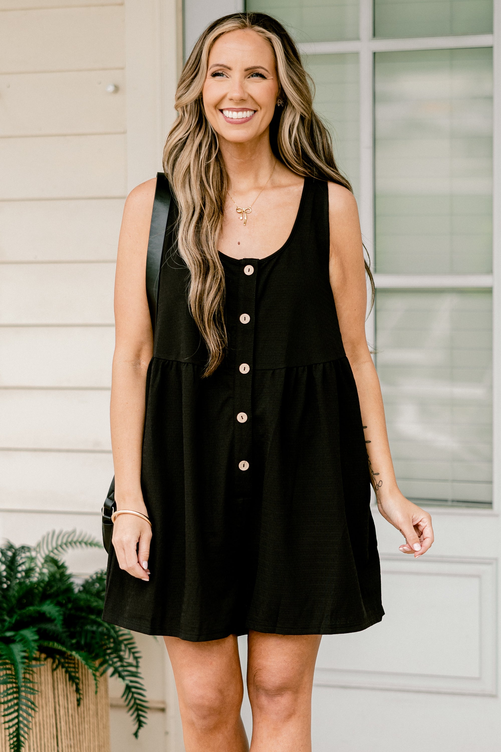Urban Wonders Romper, Black