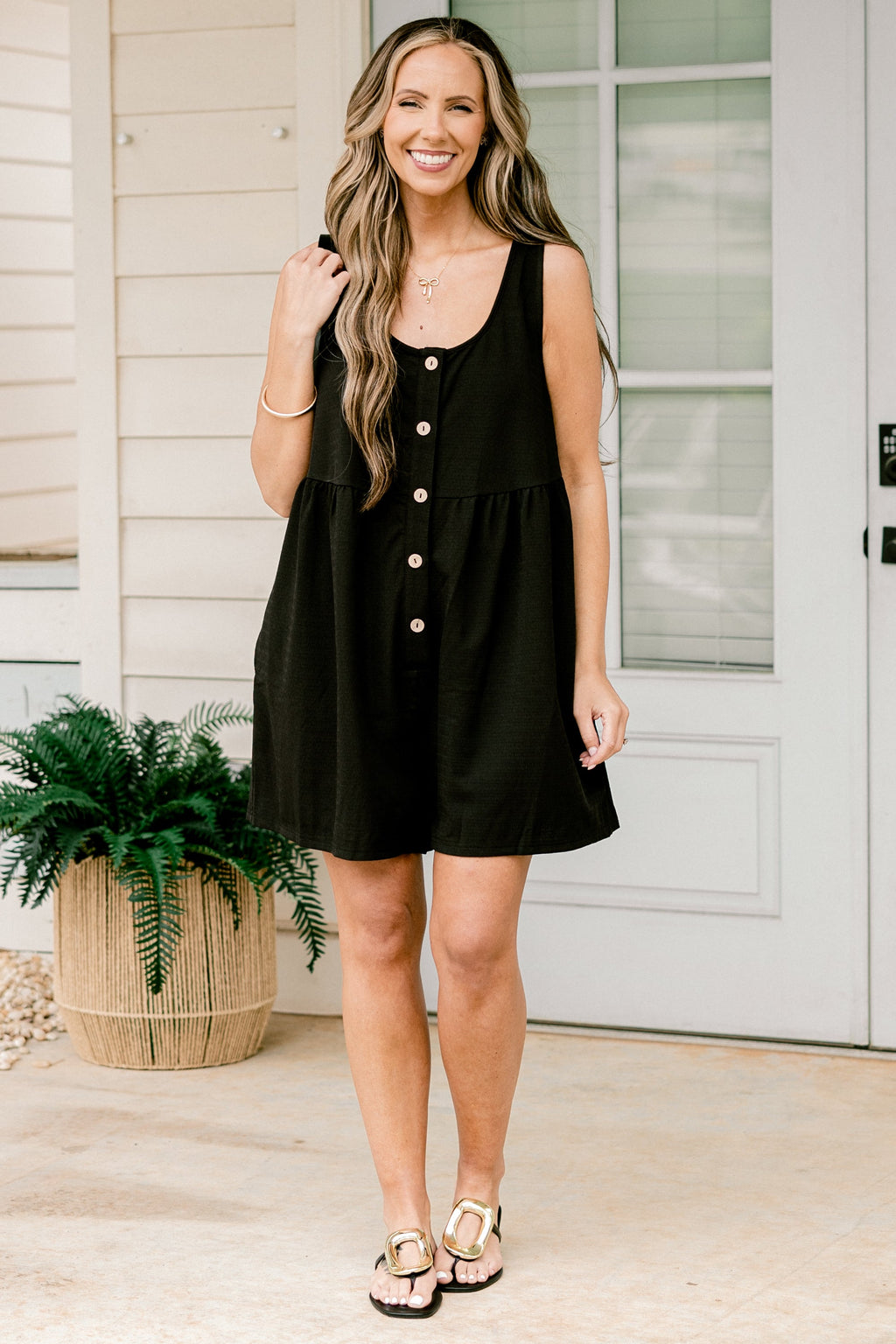 Urban Wonders Romper, Black