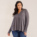 Mercer Front Pleat Top, Castle Rock