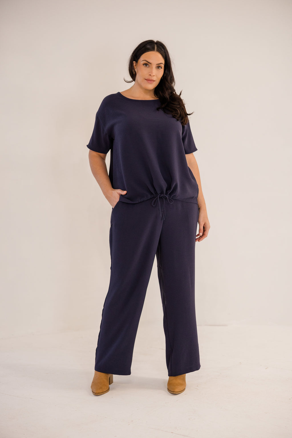 Lena Straight Leg Pant, Ink Navy