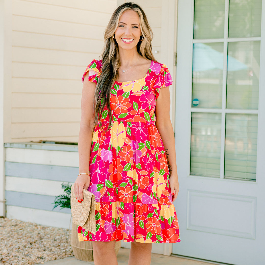 Vacay All Day Dress, Fuchsia