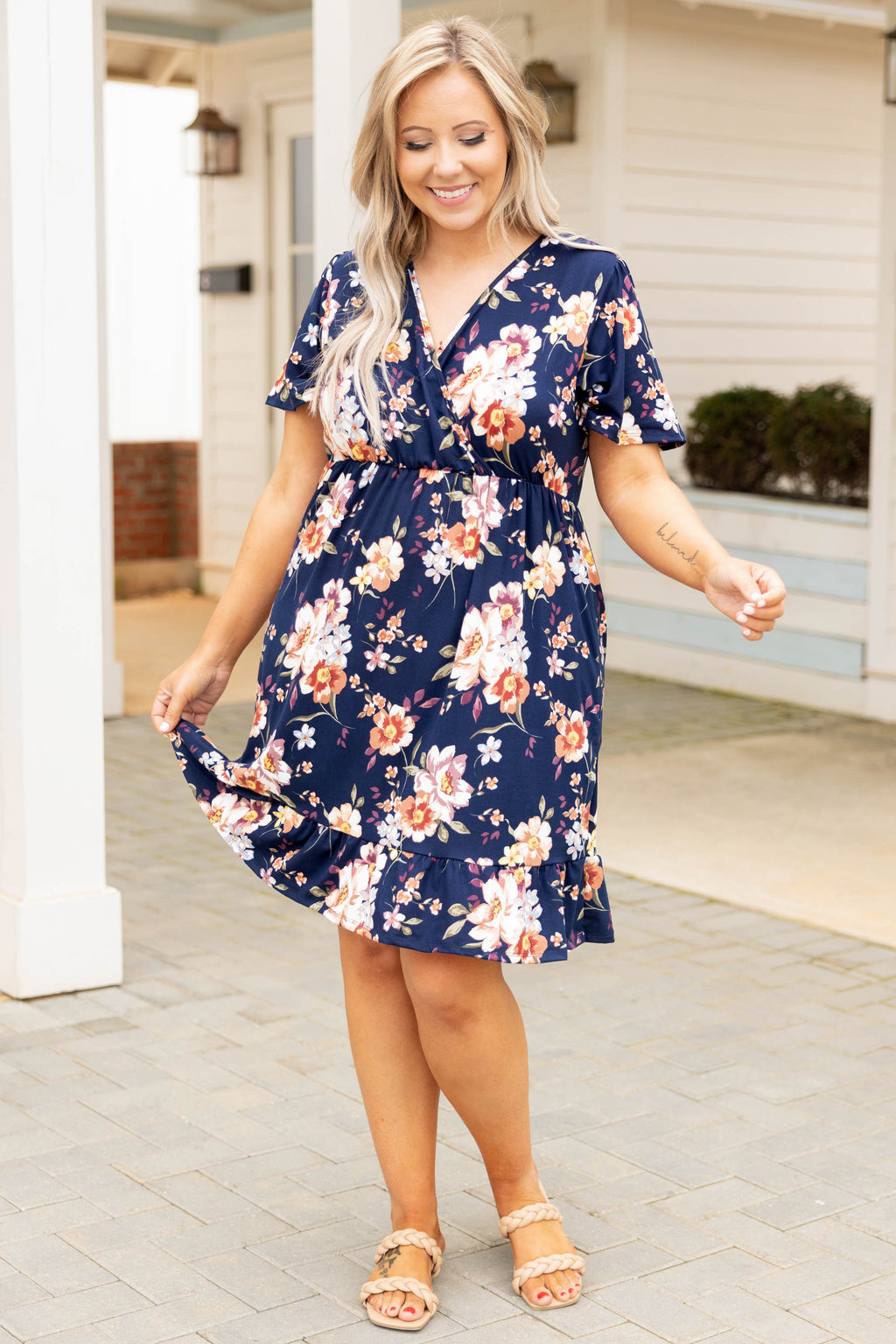 Valley Gal Dress, Navy