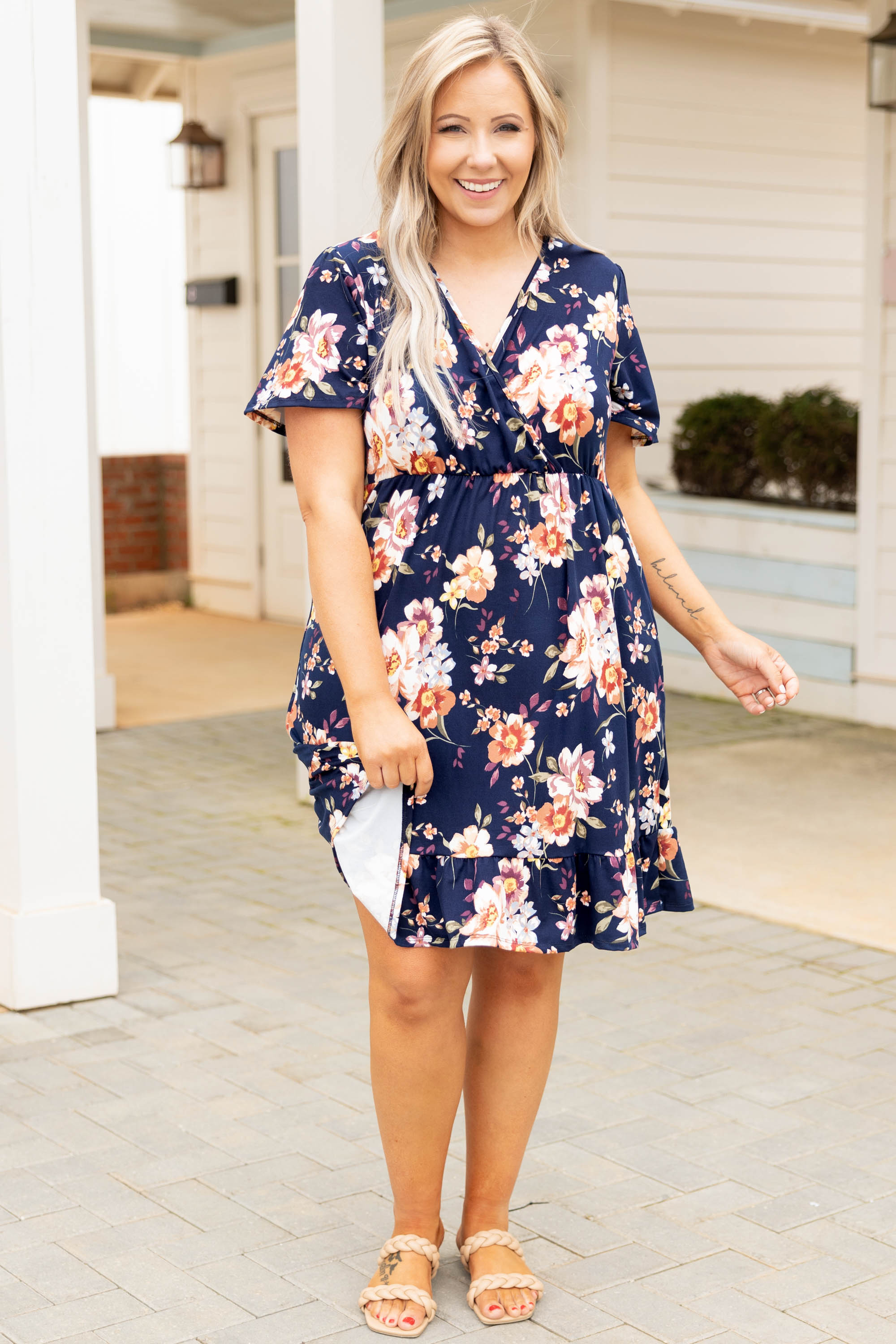 Valley Gal Dress, Navy