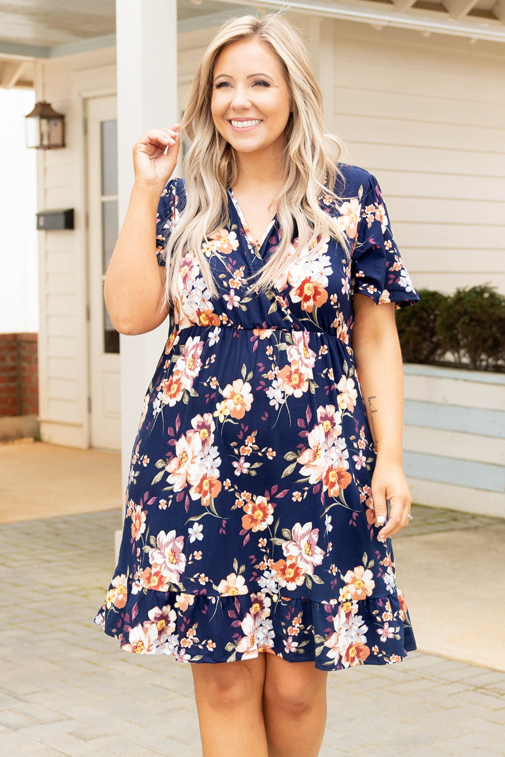 Valley Gal Dress, Navy
