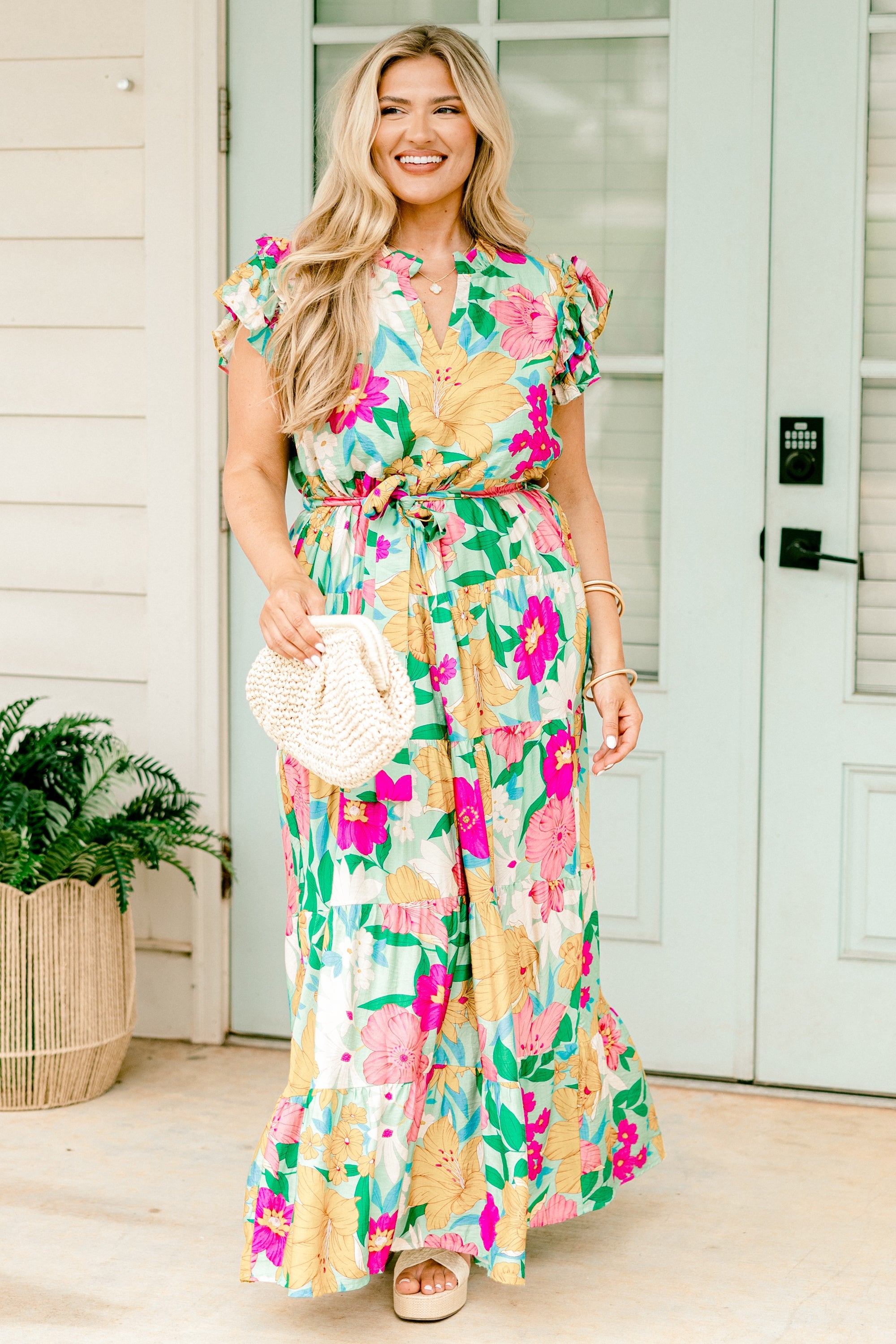 Venetian Garden Dress, Pink