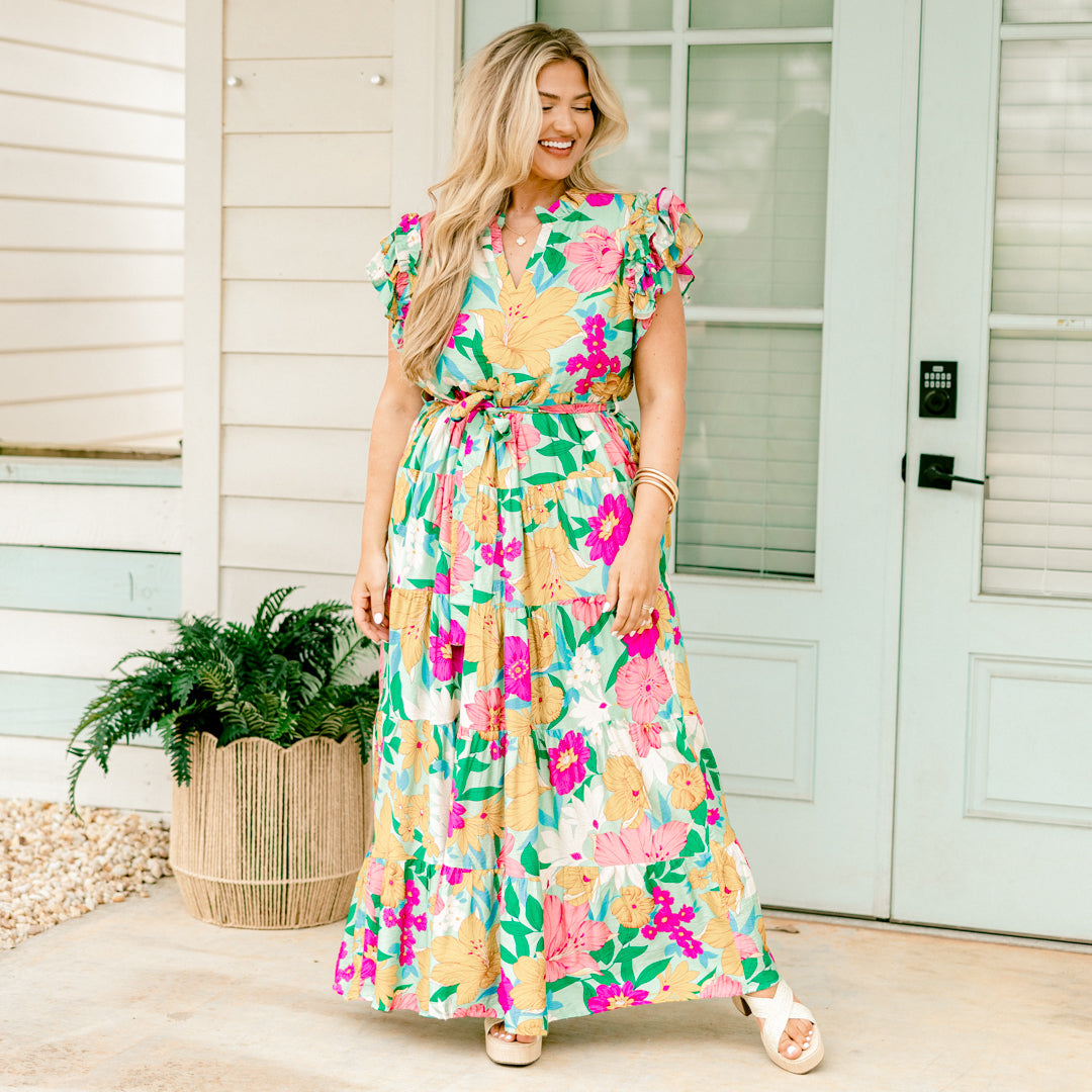 Venetian Garden Dress, Pink