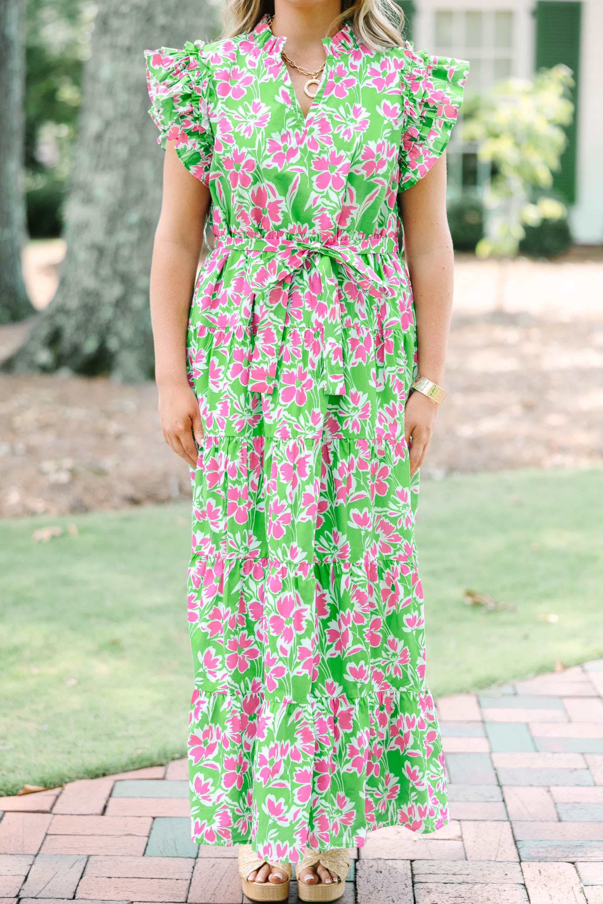 Venetian Garden Dress, Green