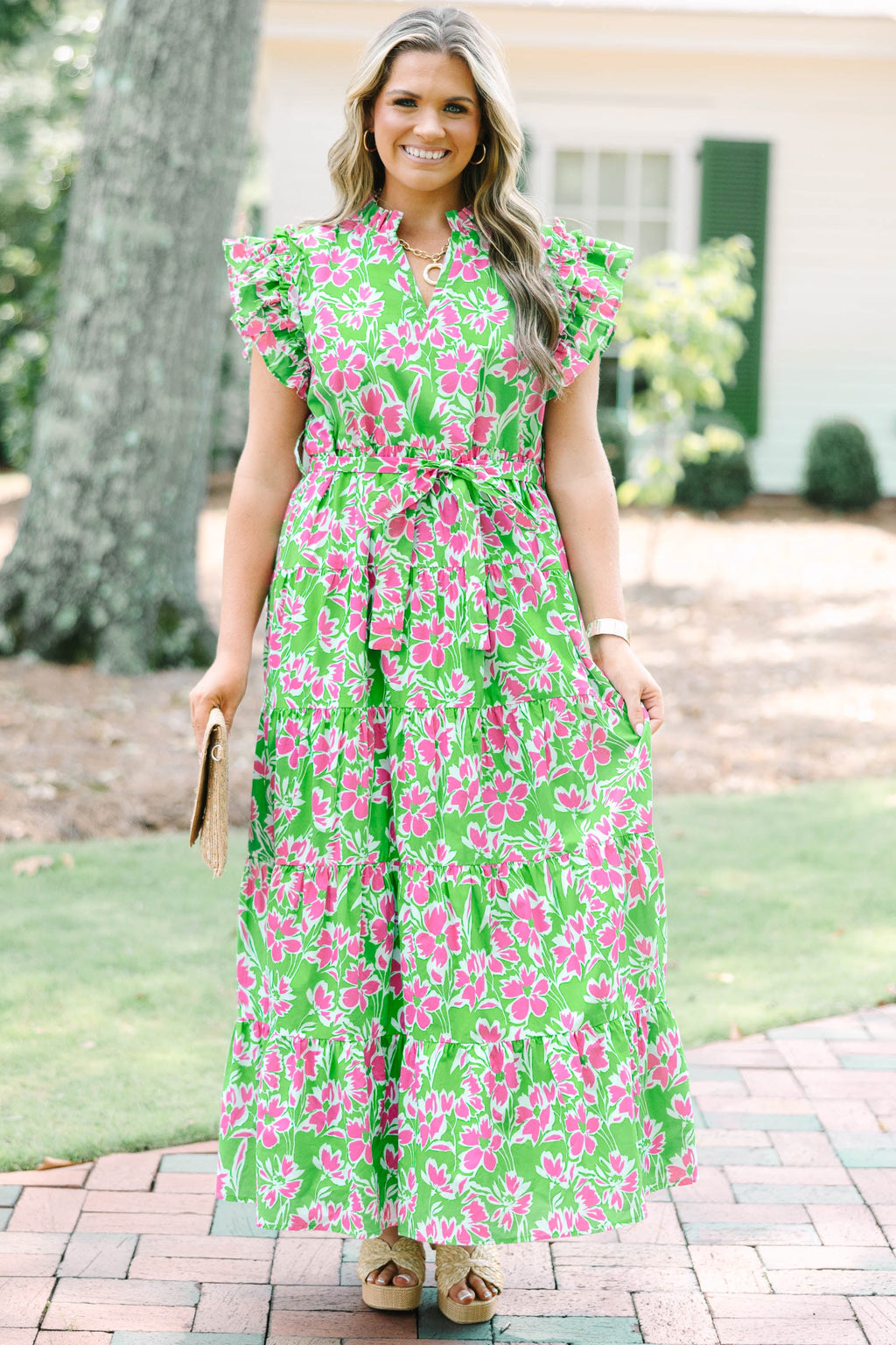 Venetian Garden Dress, Green