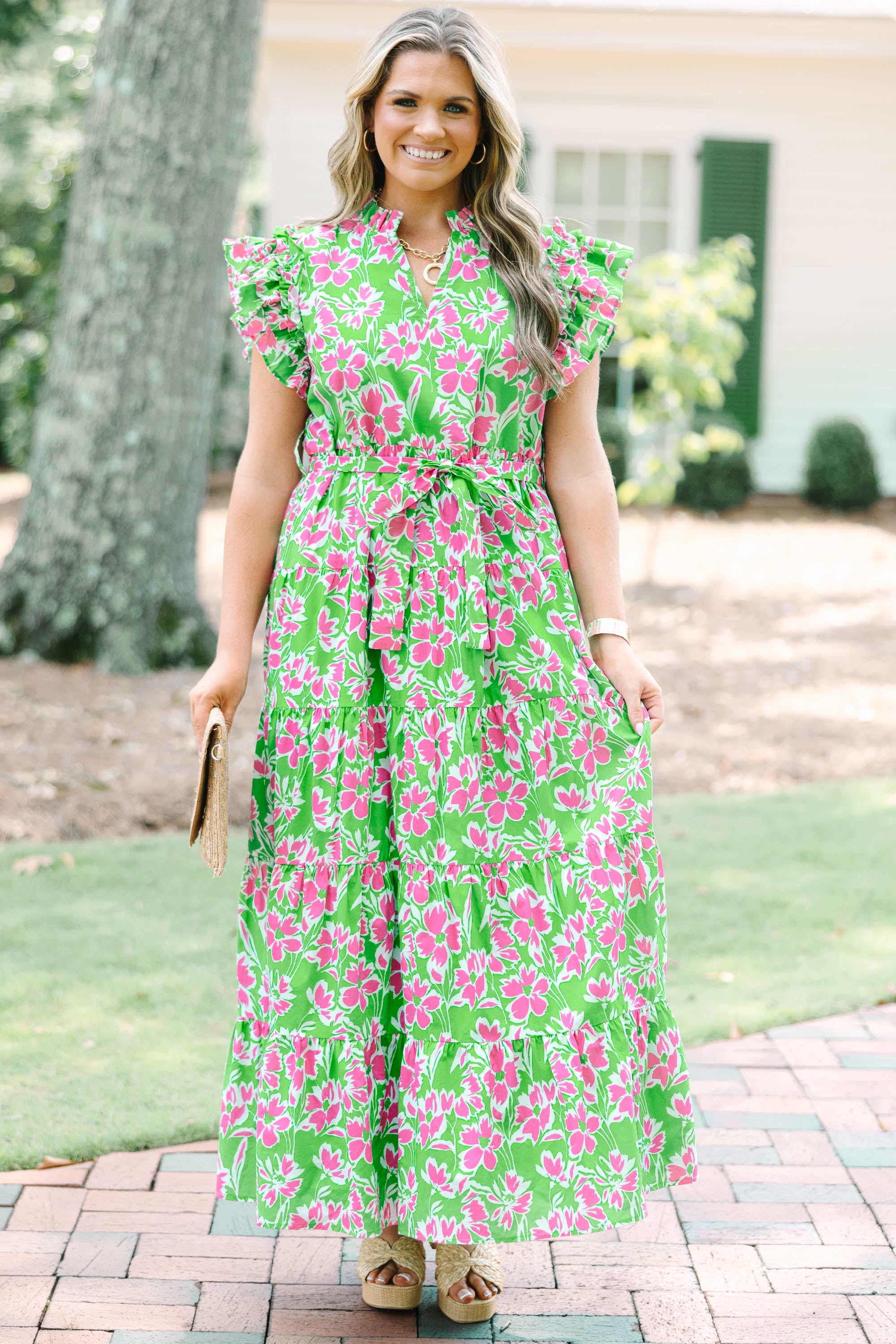 Venetian Garden Dress, Green