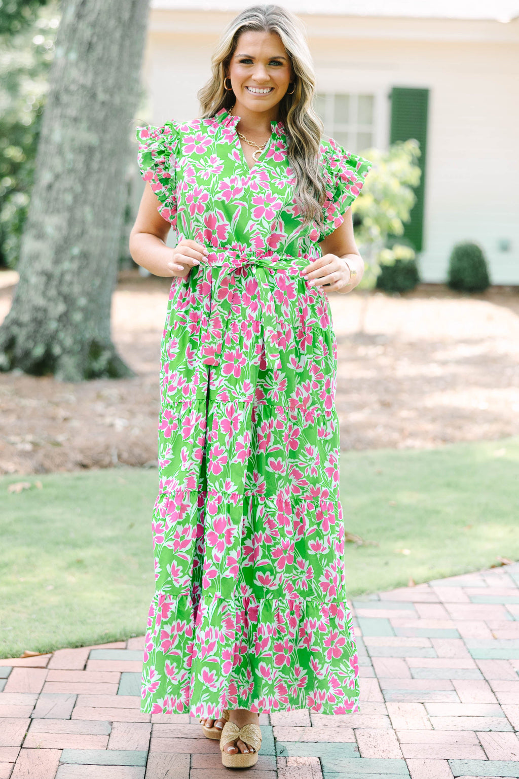 Venetian Garden Dress, Green