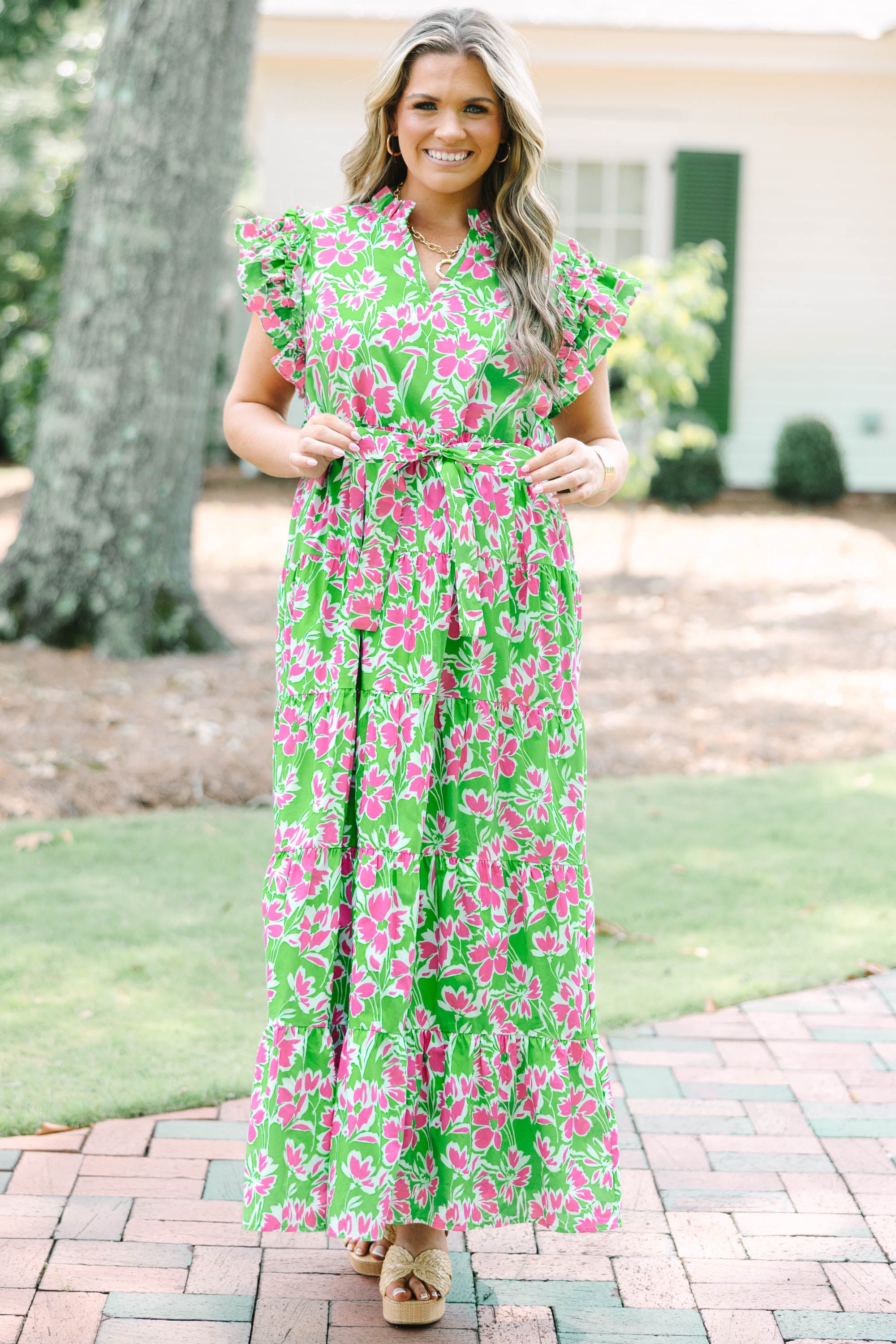 Venetian Garden Dress, Green