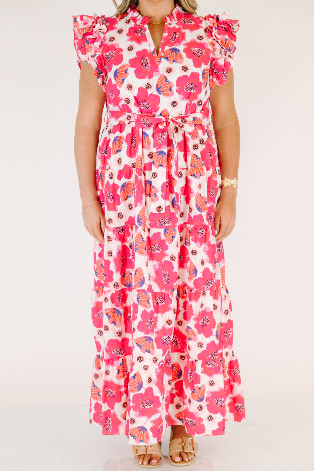 Venetian Garden Dress, Fuchsia