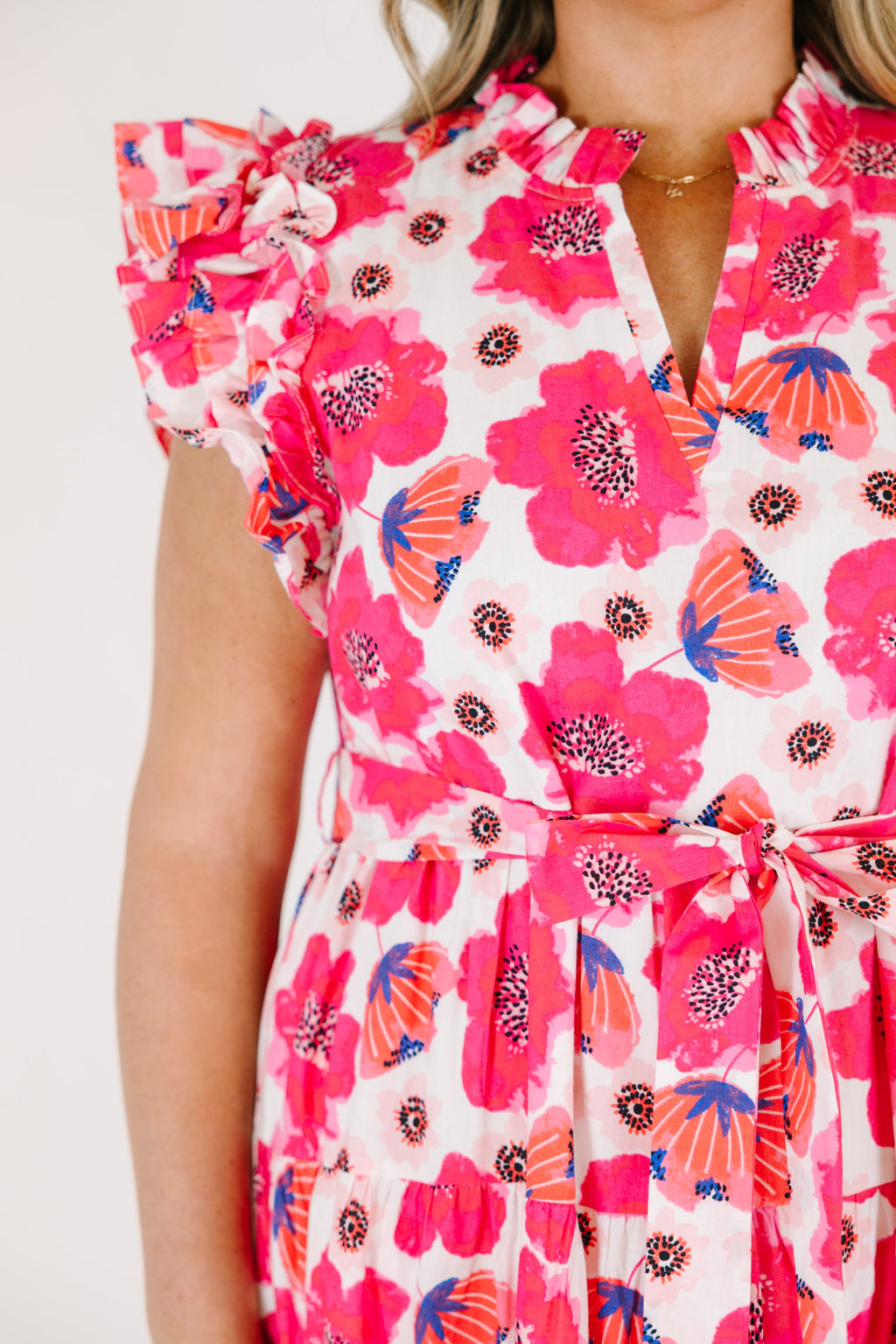 Venetian Garden Dress, Fuchsia