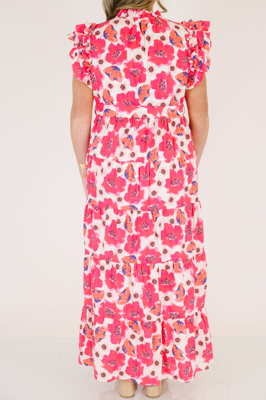 Venetian Garden Dress, Fuchsia