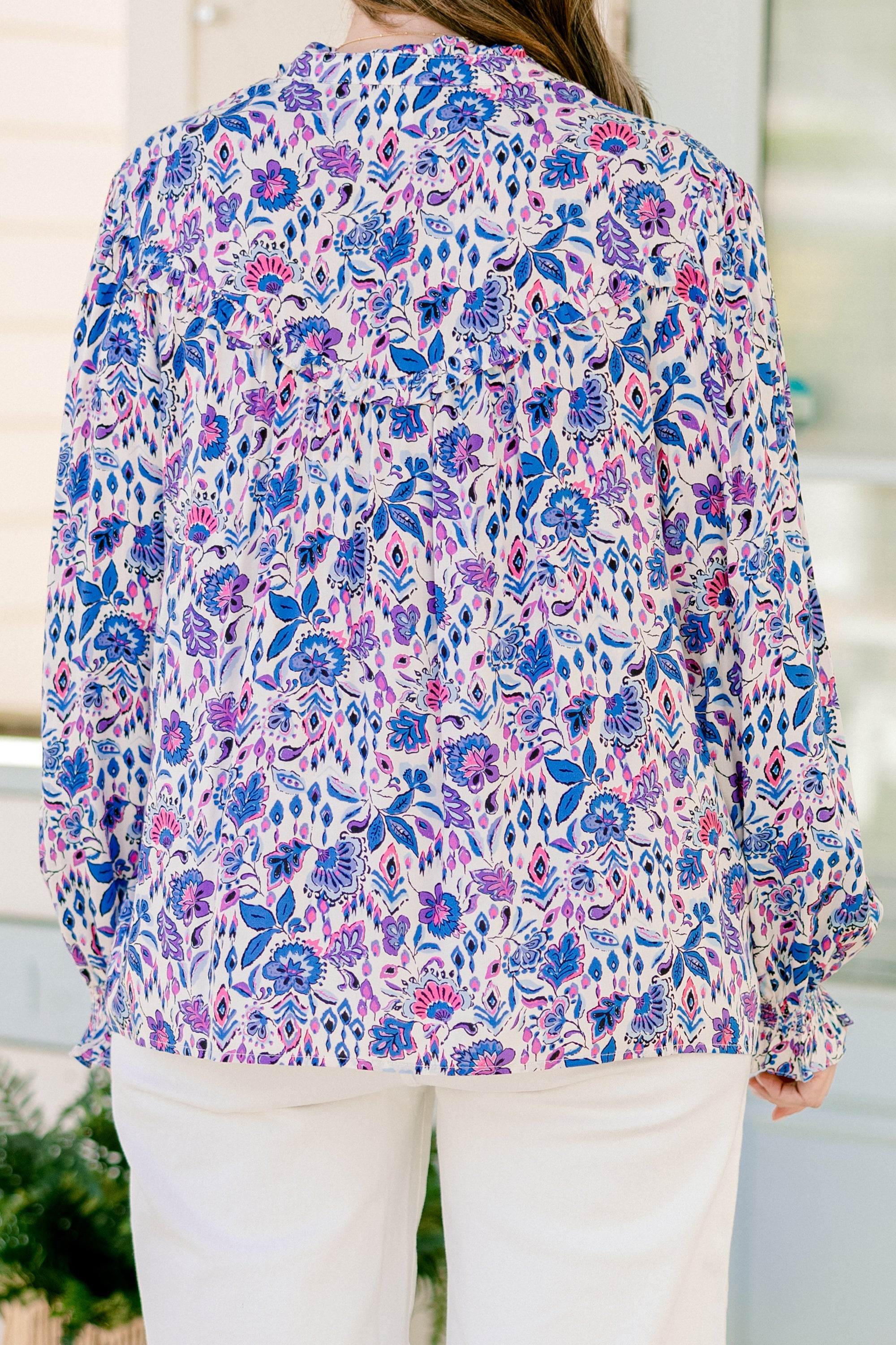 Vintage Garden Blouse, Purple
