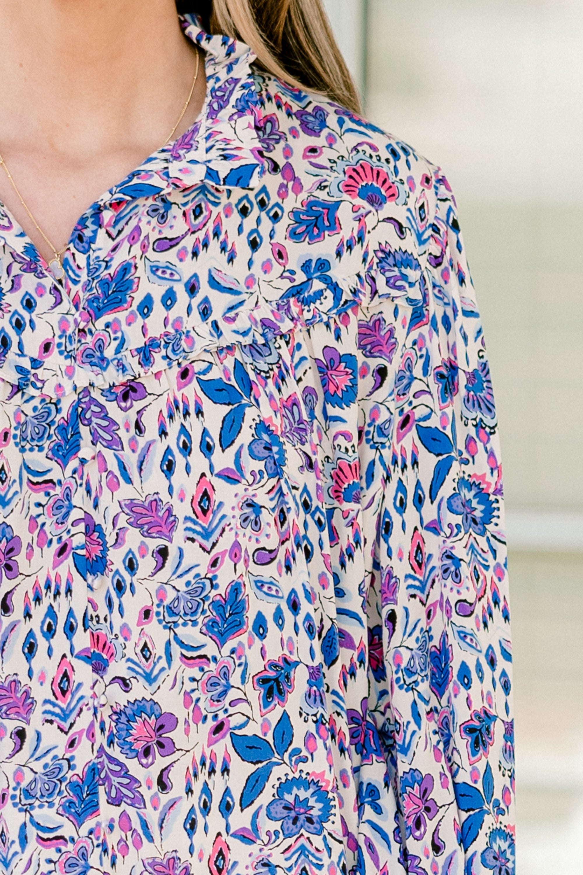 Vintage Garden Blouse, Purple