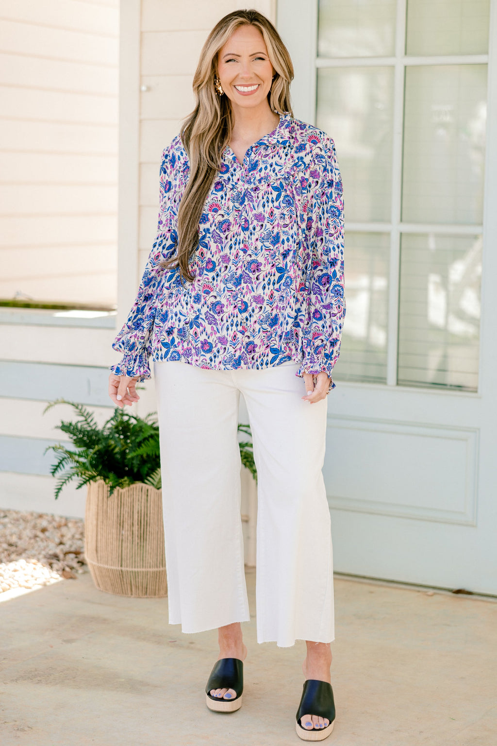 Vintage Garden Blouse, Purple