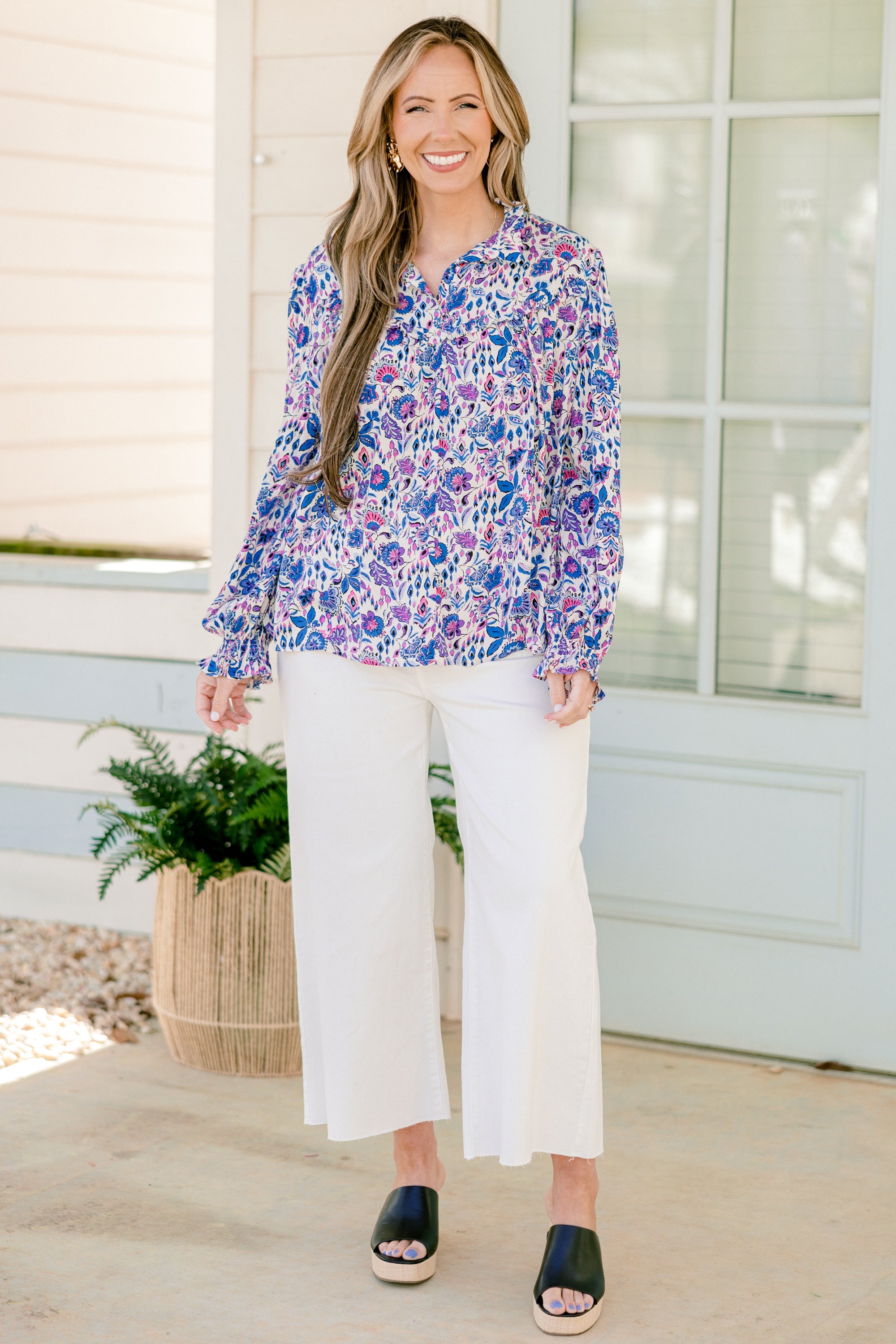 Vintage Garden Blouse, Purple