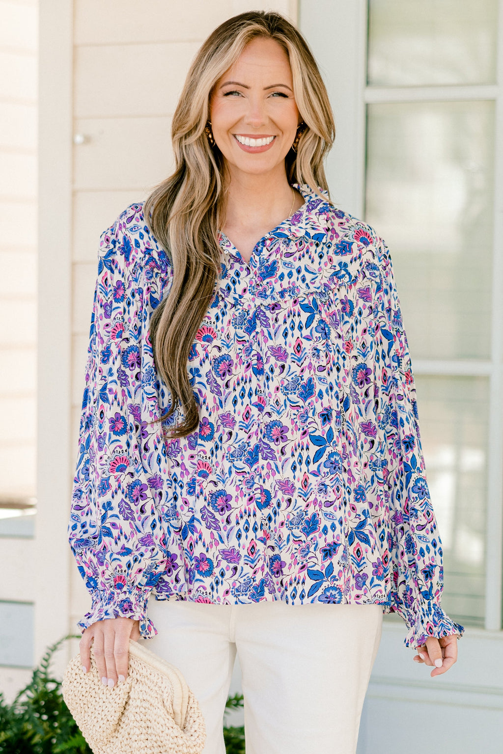 Vintage Garden Blouse, Purple