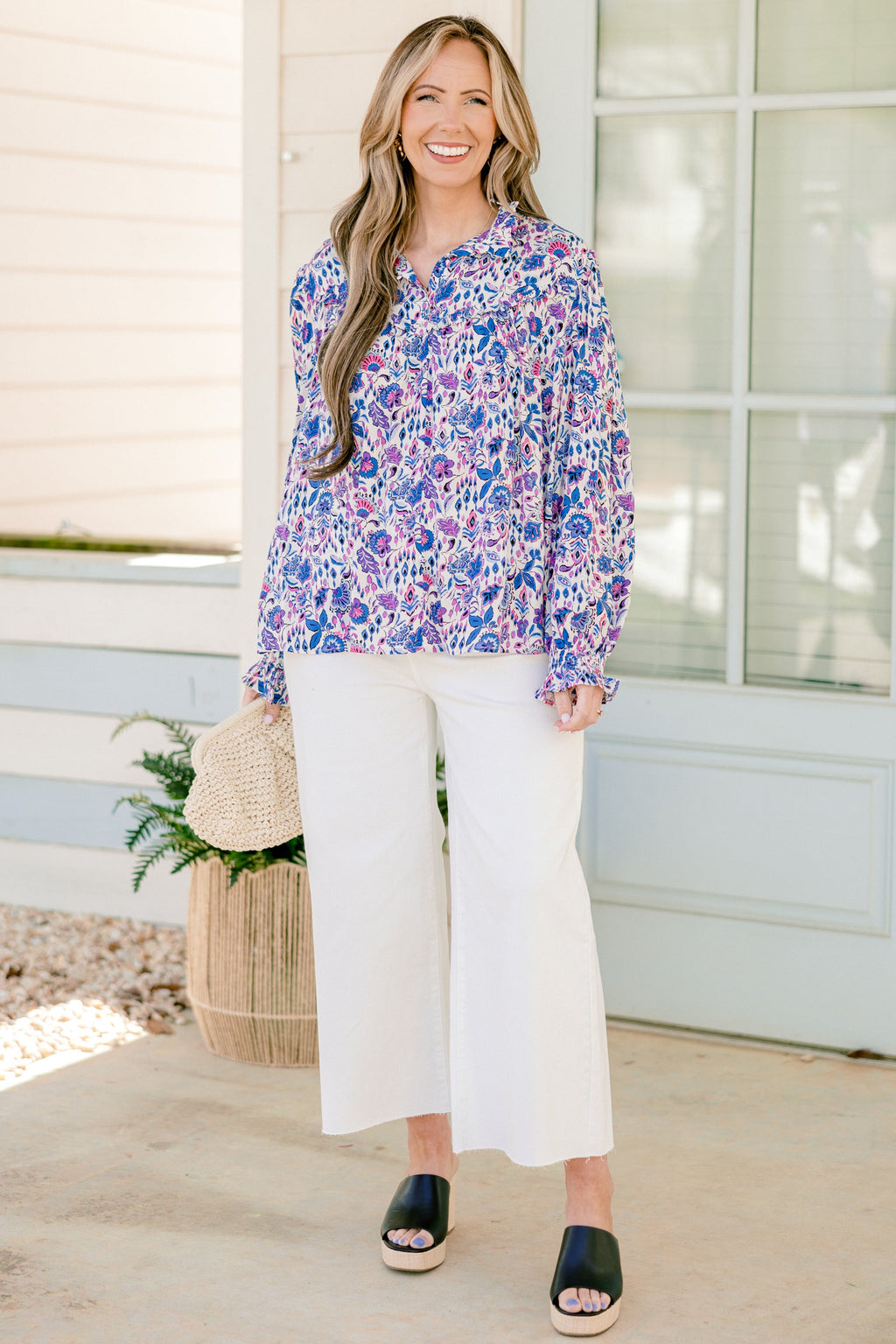 Vintage Garden Blouse, Purple